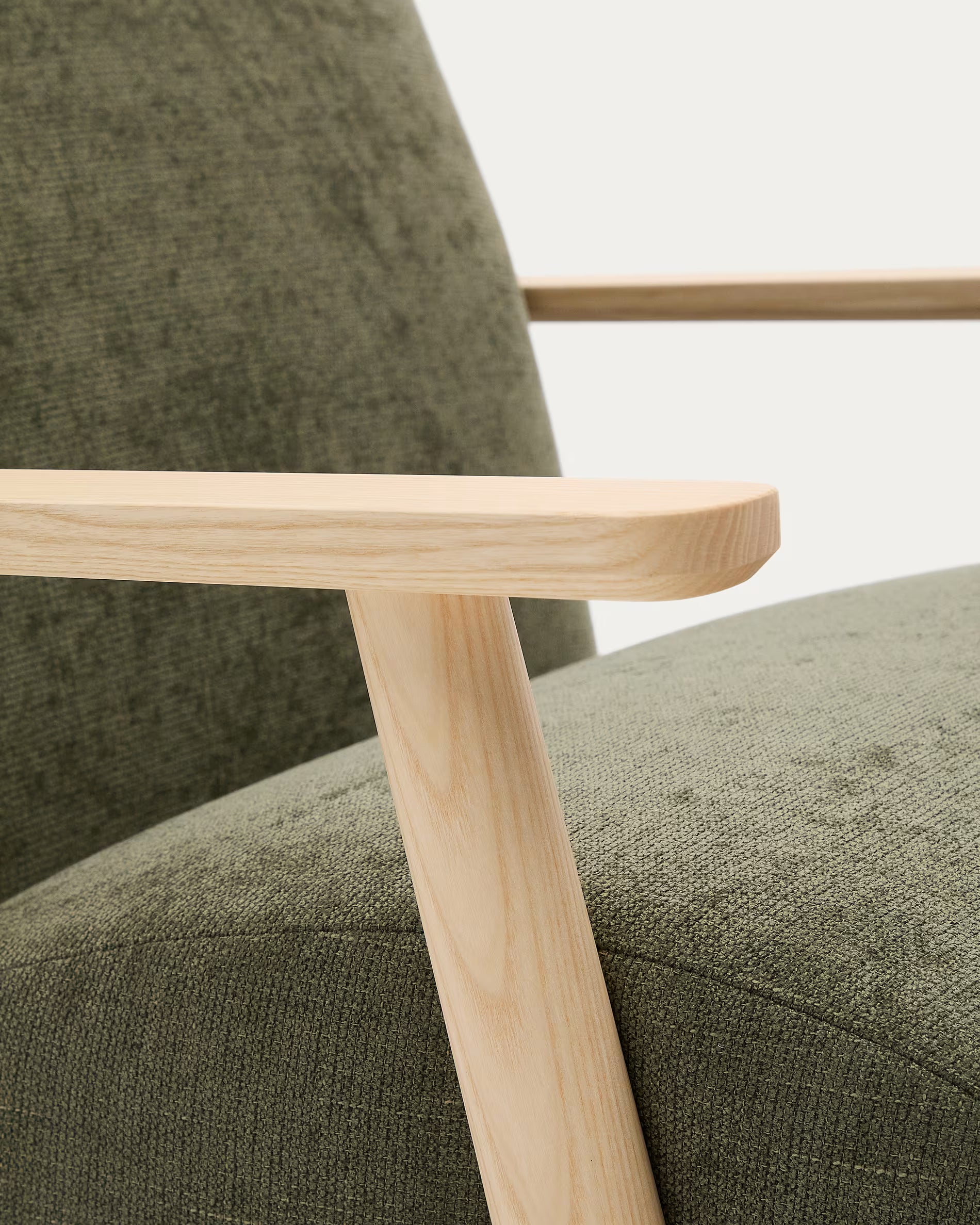 Sessel MEGHAN grün mit Eschenbasis