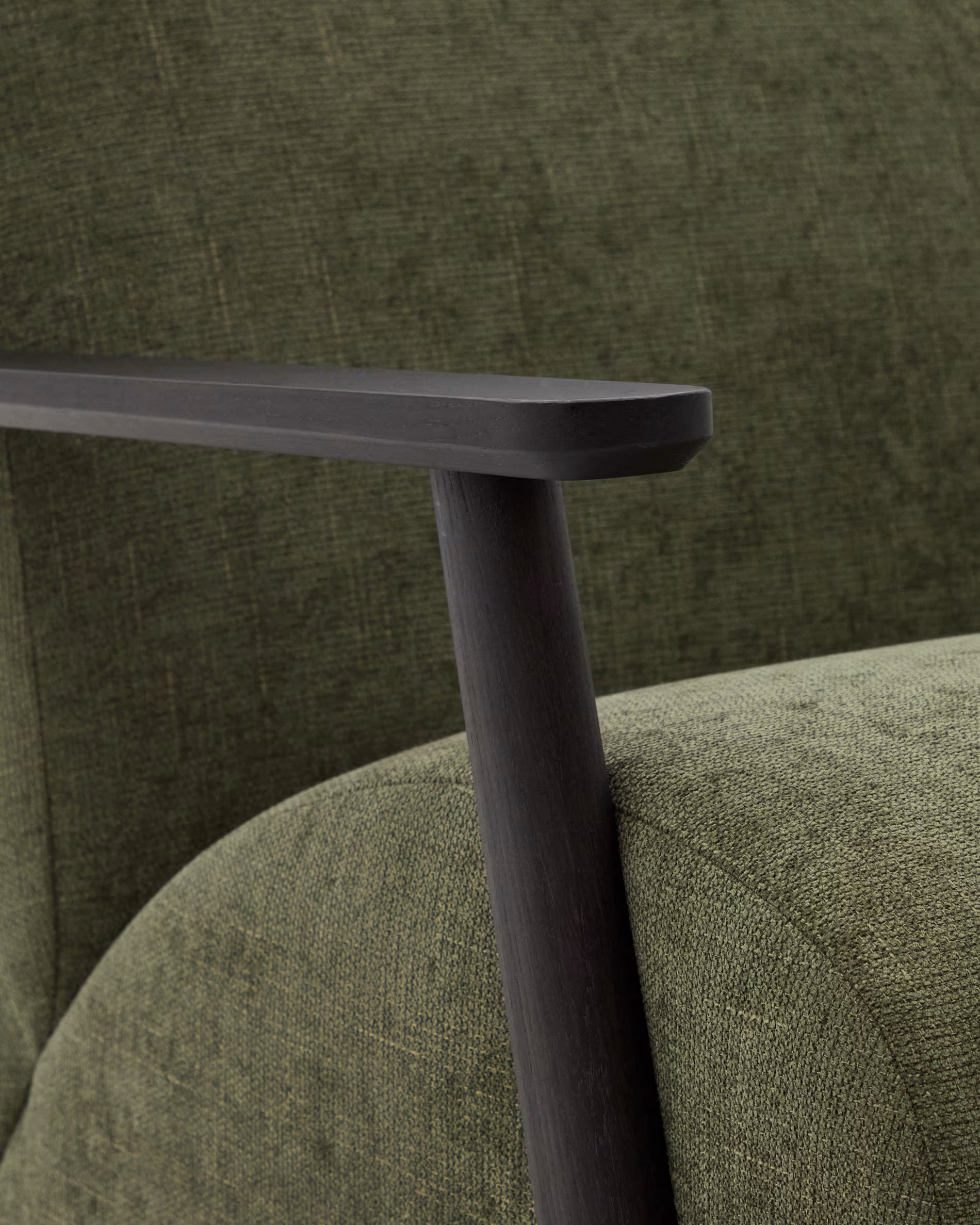 Sessel MEGHAN grün mit schwarzem Gestell