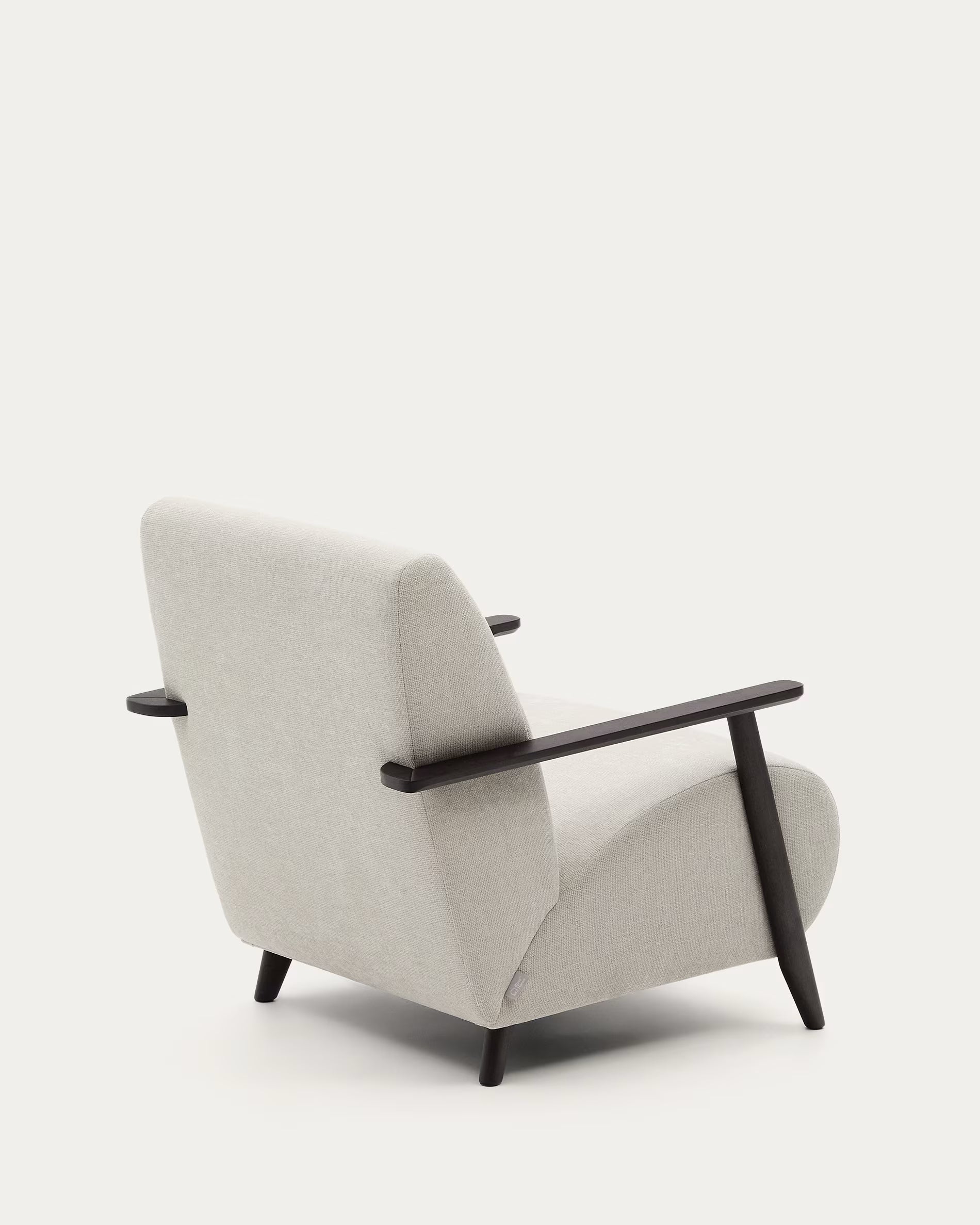 Fauteuil MEGHAN crème met zwarte basis