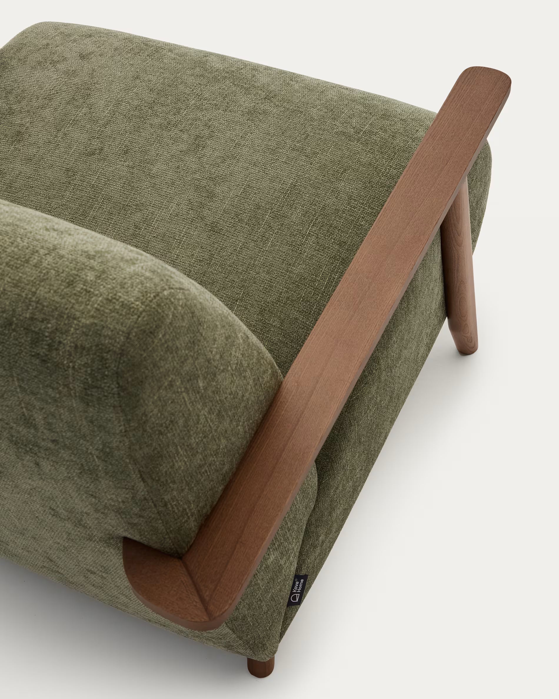 Sessel MEGHAN grün mit dunklem Eschenfuß