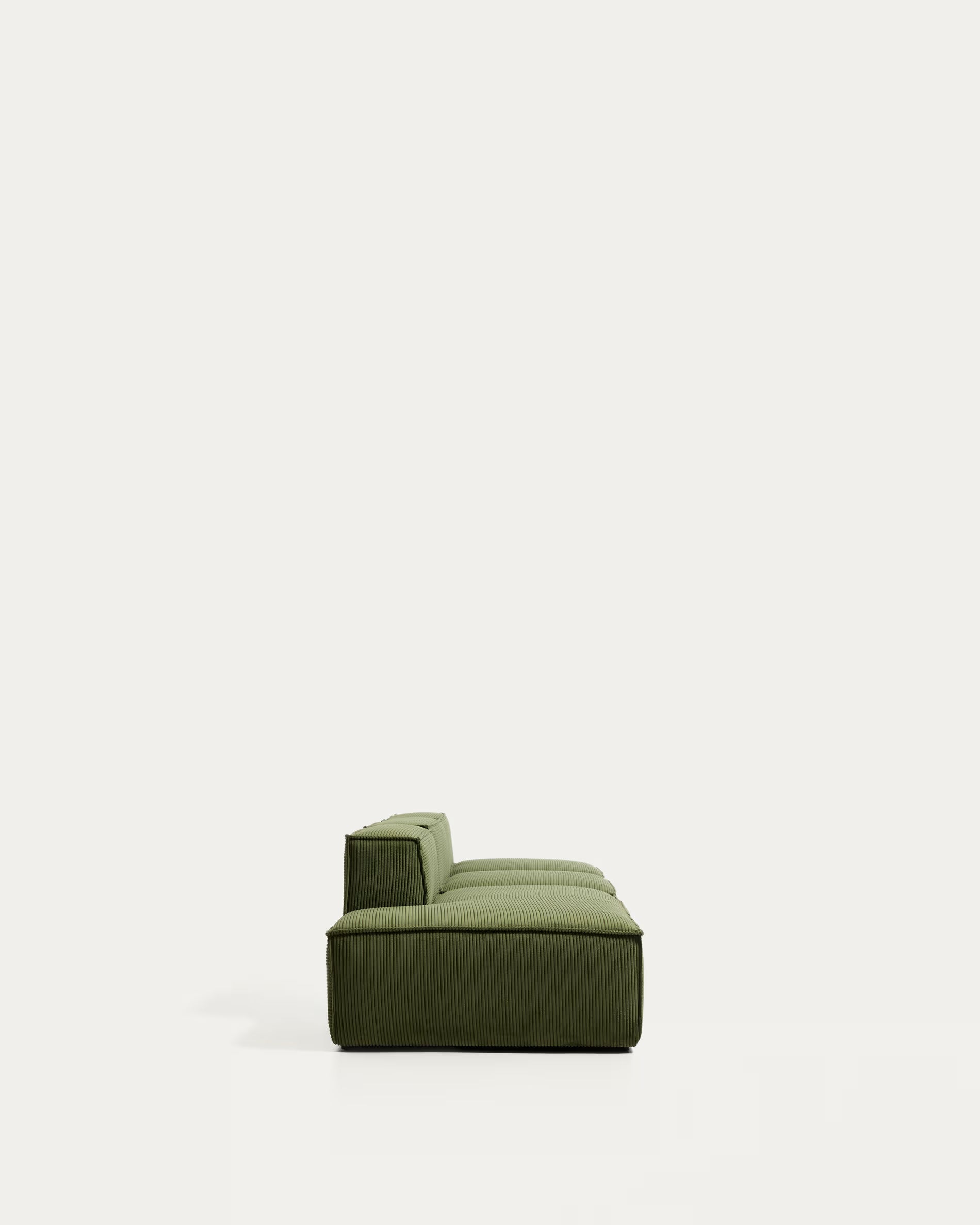 Sofa 3-osobowa lewostronna BLOK zielony sztruks
