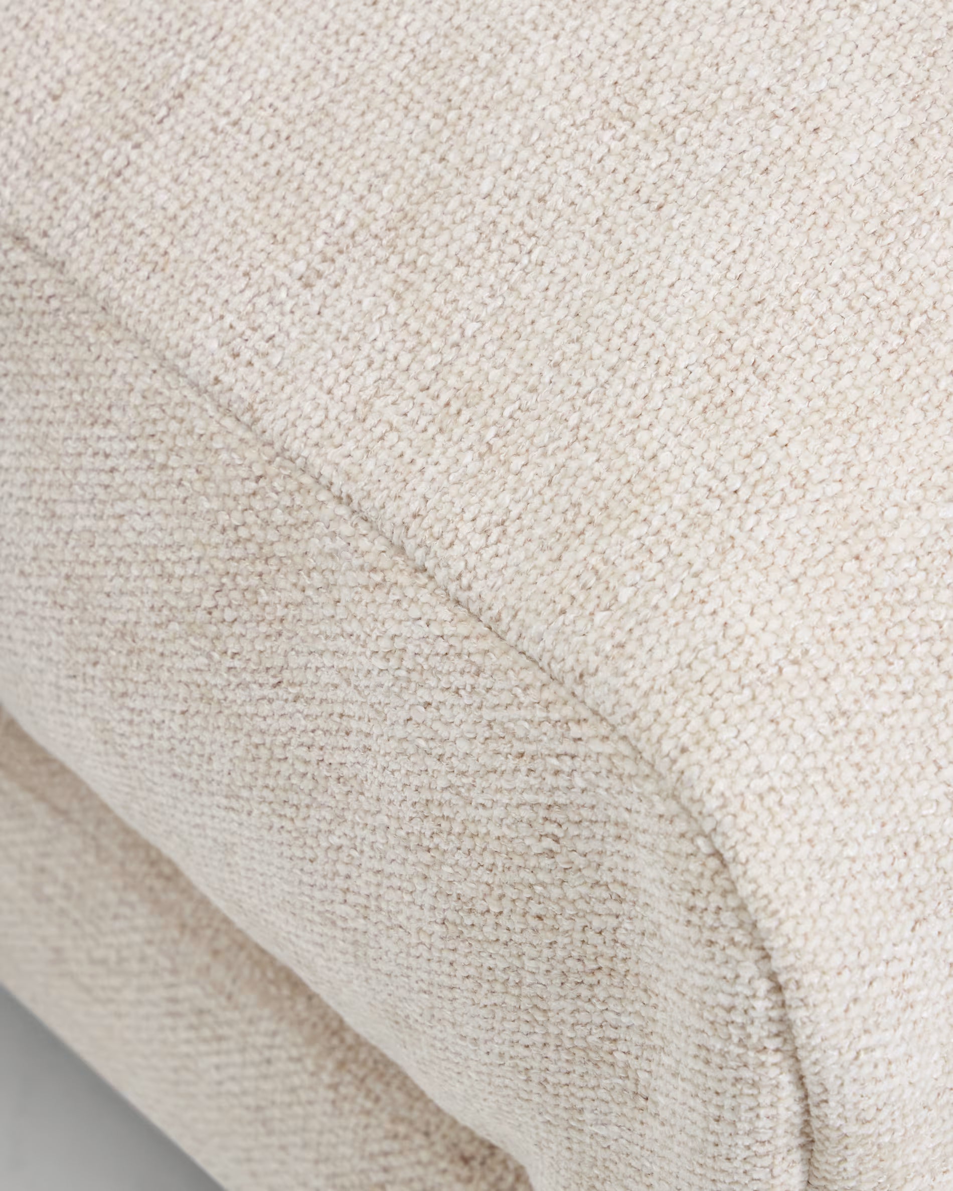 Fußhocker VELIRO beige mit schwarzem Fußteil