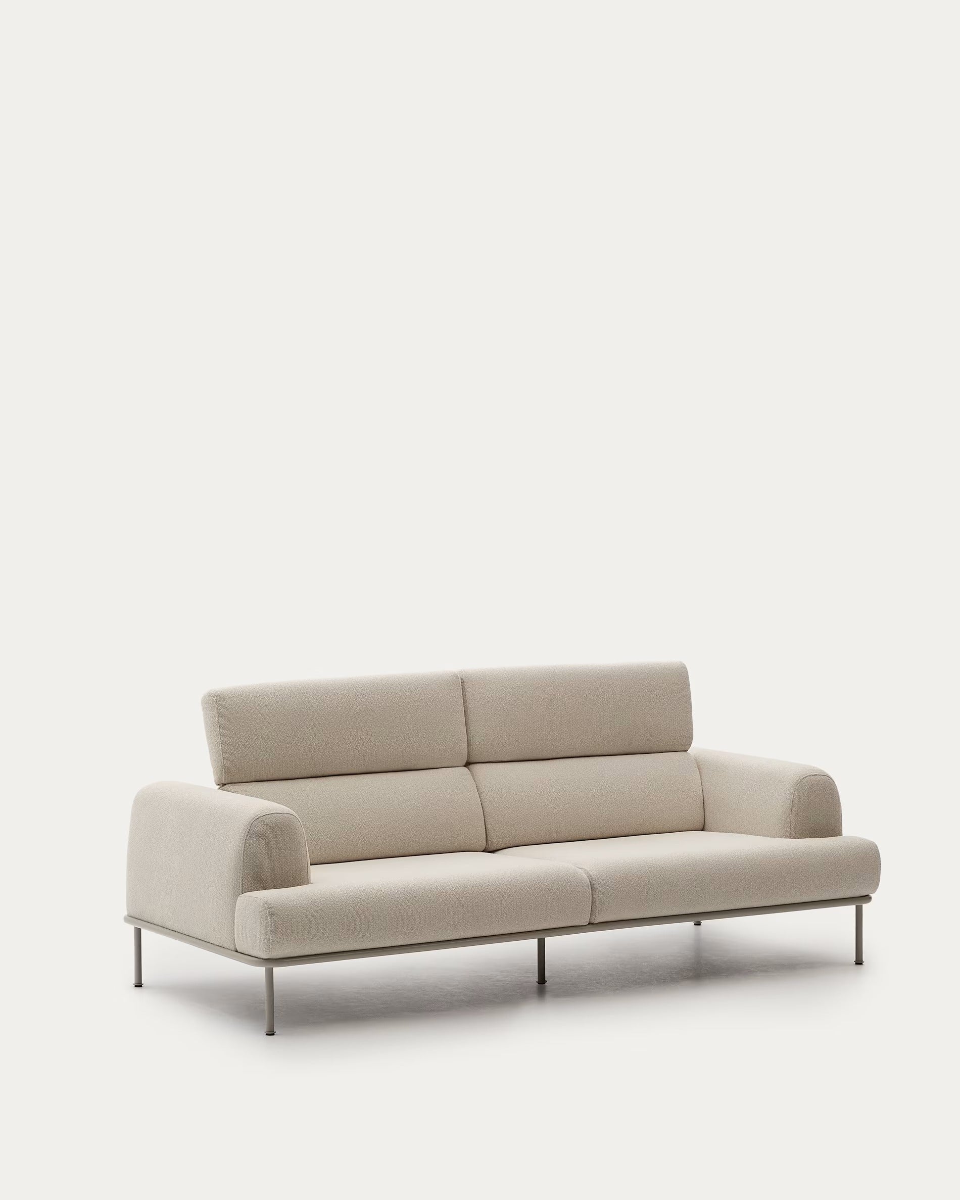 Sofa 3-zits AURUM ecru szenil met beige basis