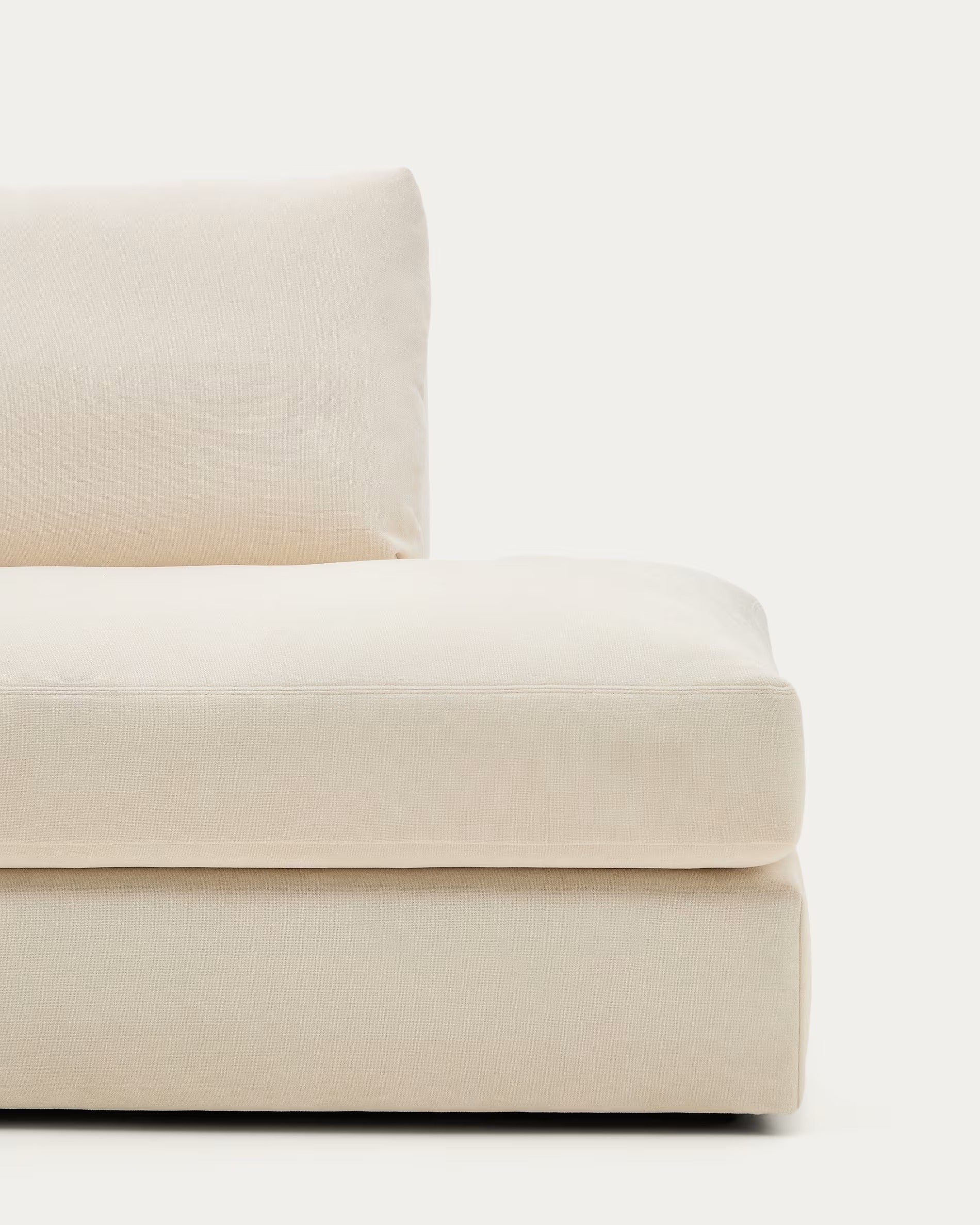 5-Sitzer-Ecksofa links ALEA ecru Chenille