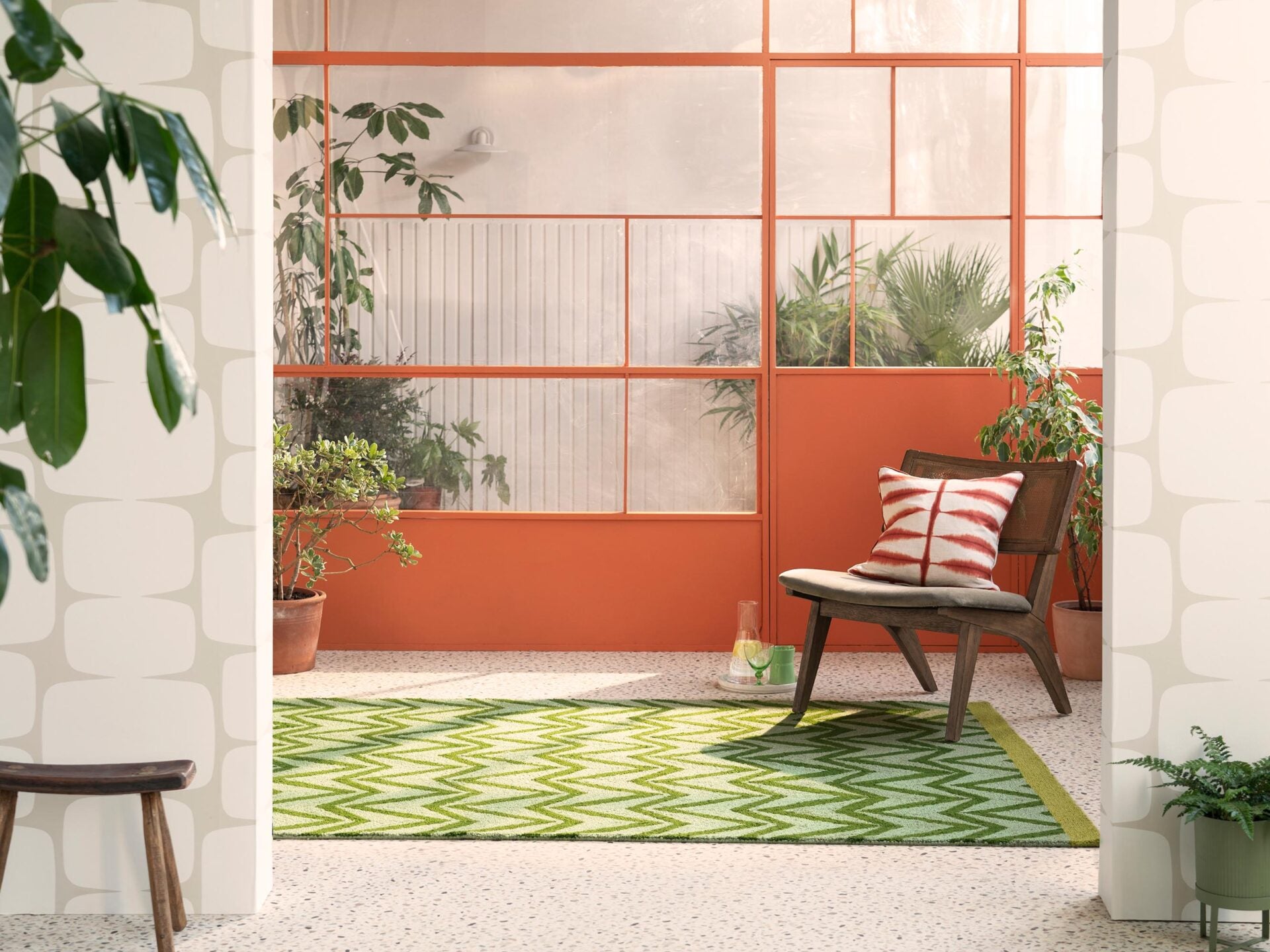 Dywan zewnętrzny DHURRIE zielony