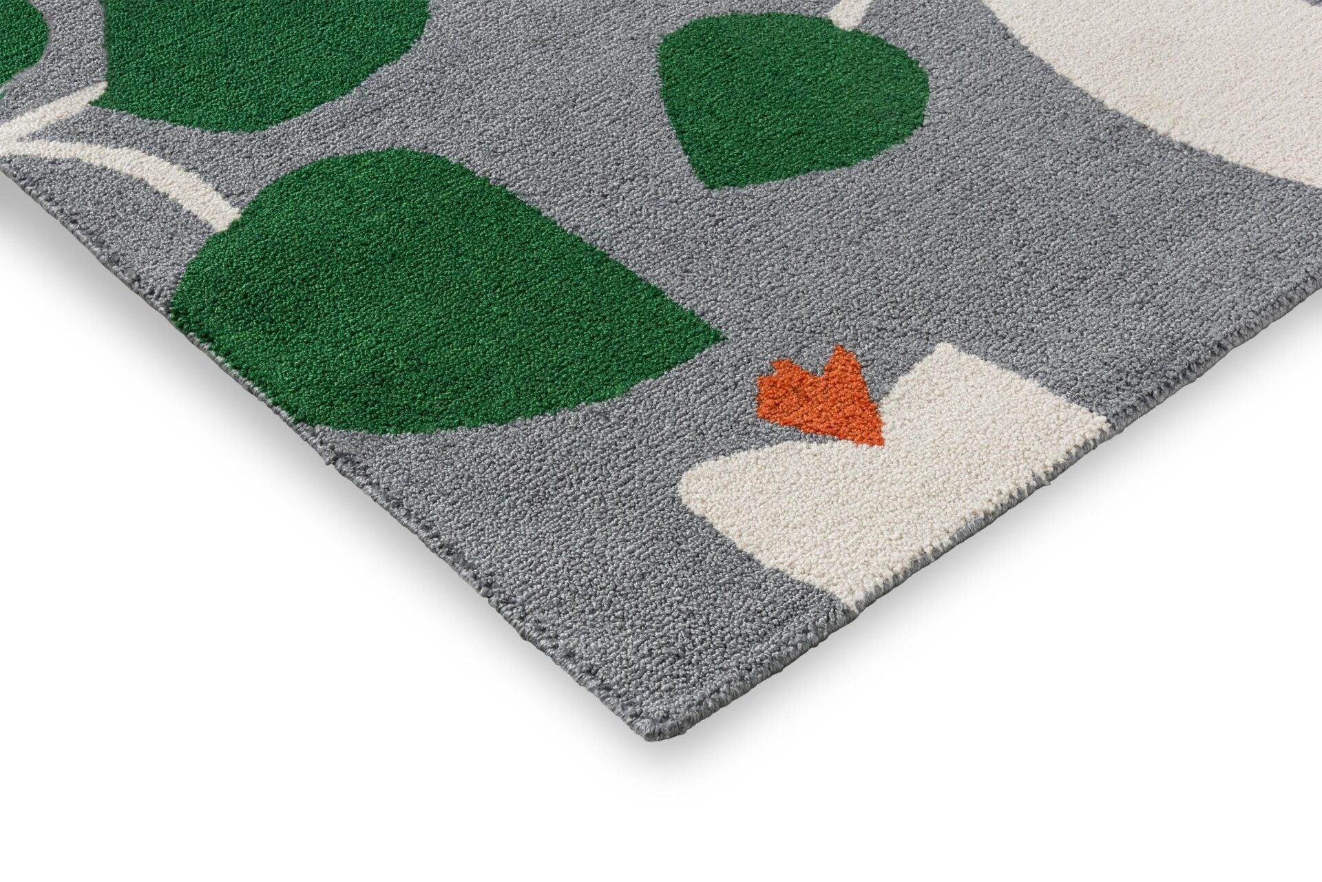 Dywan zewnętrzny ROSEHIP szary w beżowe kwiaty