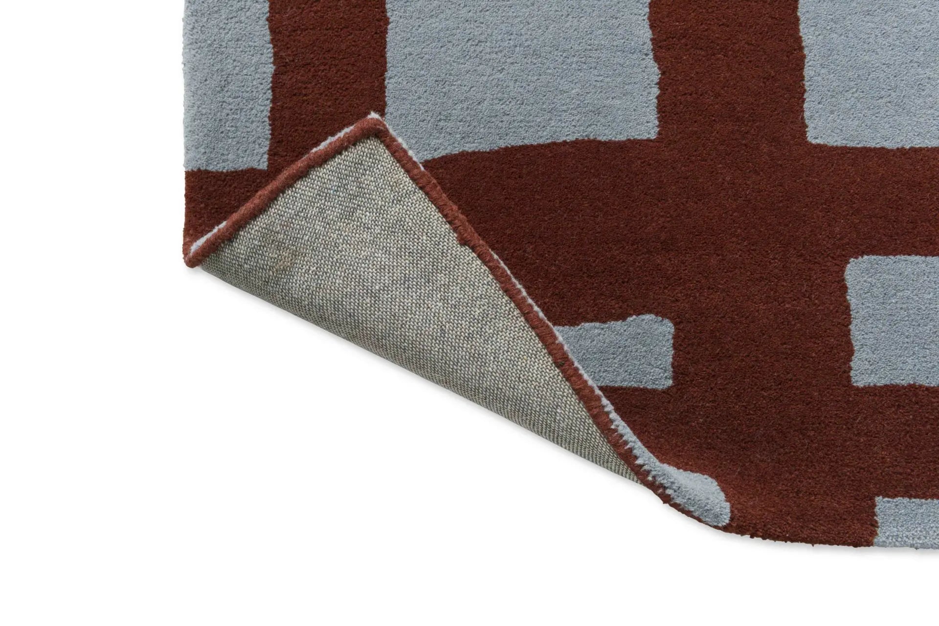 Vloerkleed ARLO BRICK bordeaux met grijs
