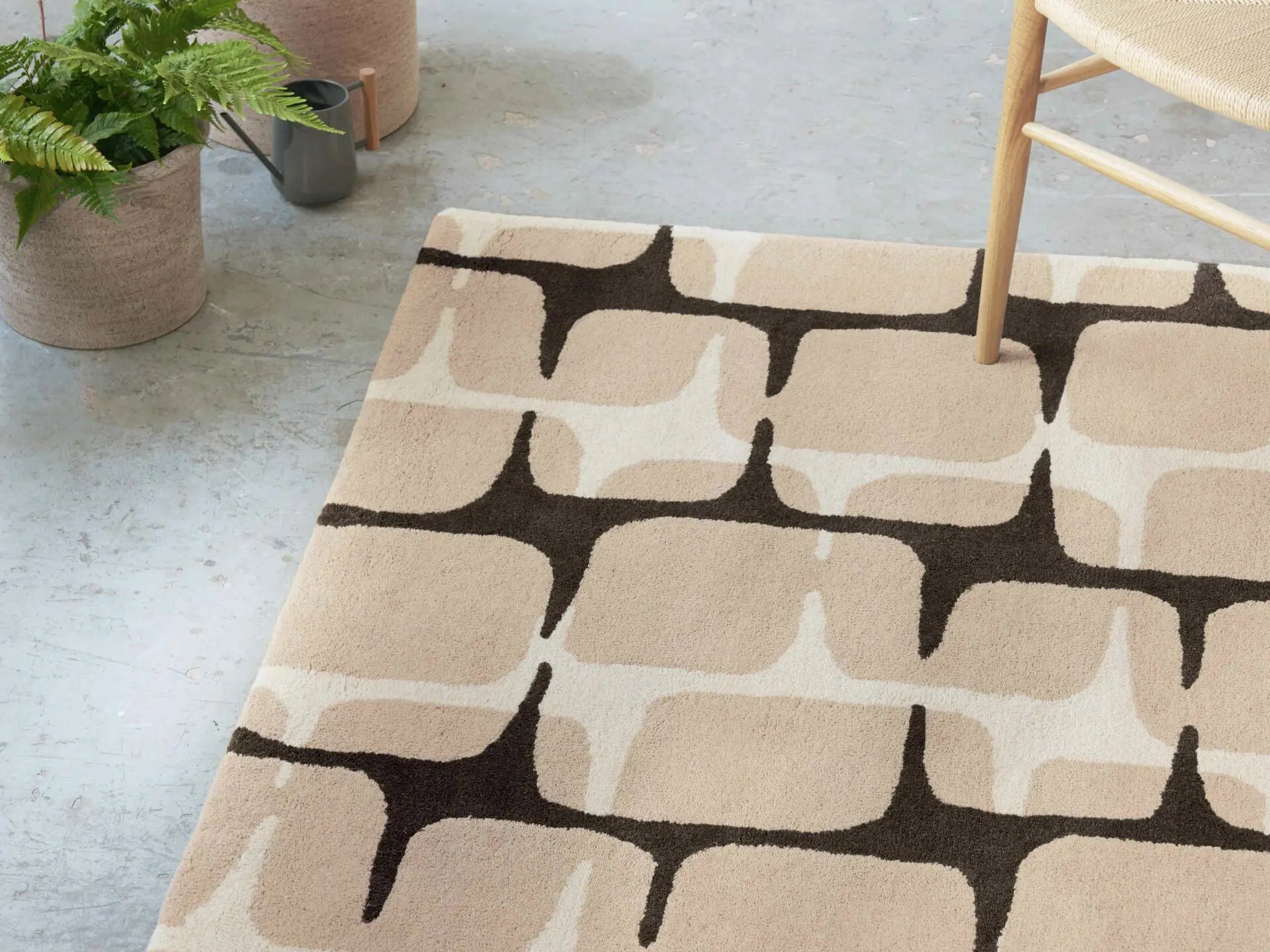Vloerkleed GOING LOHKO SKY beige met zwart en bruin