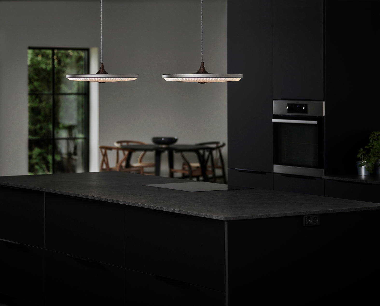 Hanging Lamp MODEL 198 SOLEIL Smoked Oak