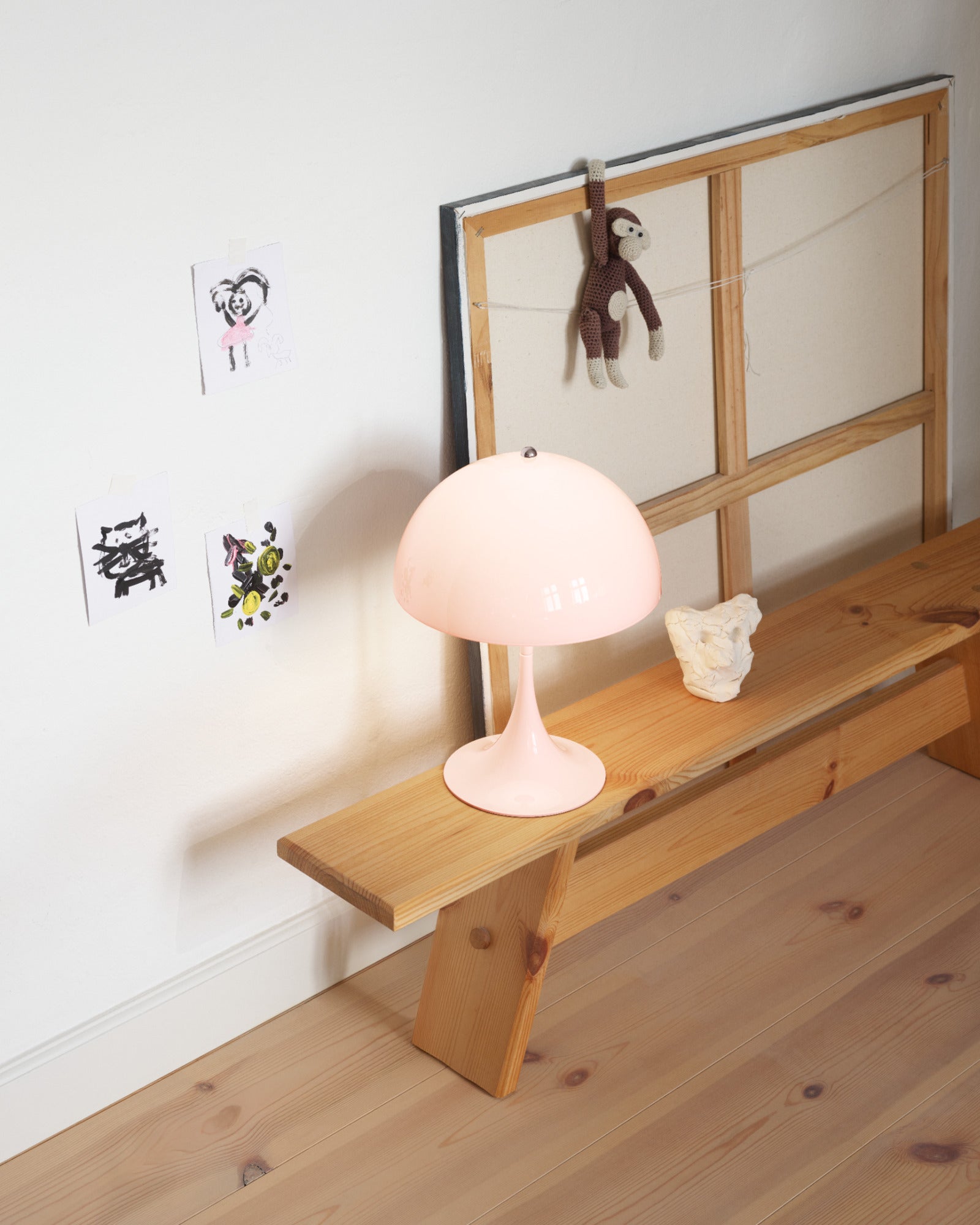 Draagbare lamp PANTHELLA 250 bleke roze