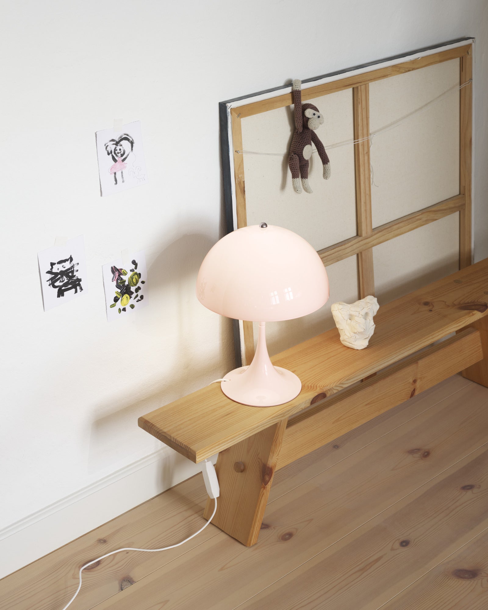 Draagbare lamp PANTHELLA 250 bleke roze