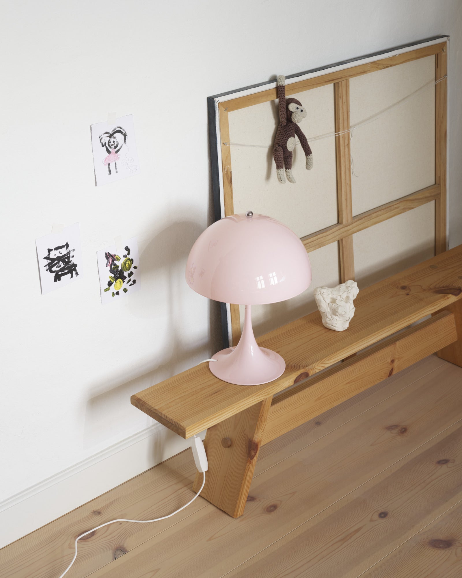 Draagbare lamp PANTHELLA 250 bleke roze