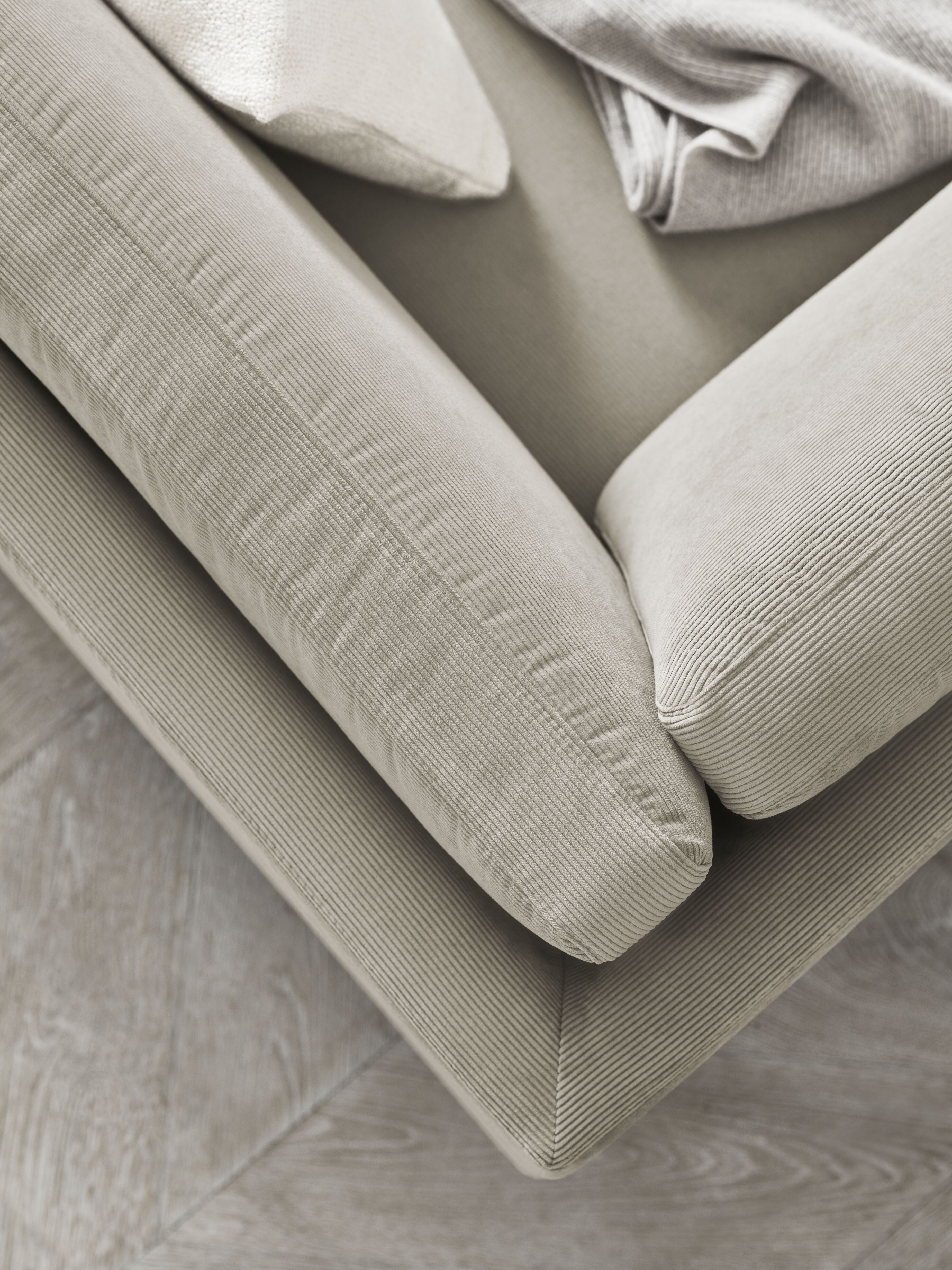 Open linker hoekbank SCANDINAVIA REMIX met eiken basis