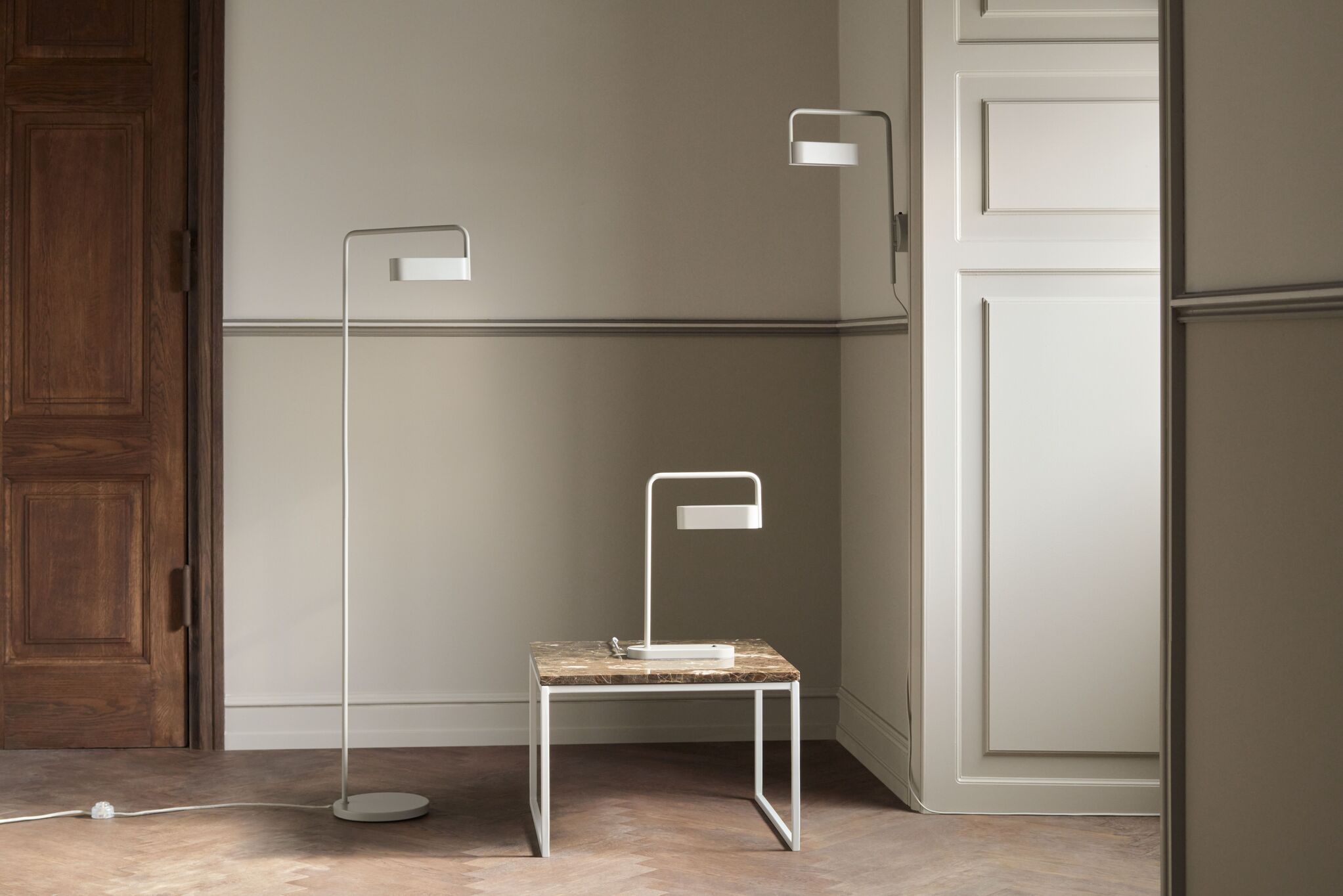 Vloerlamp SCRIBE antiek messing