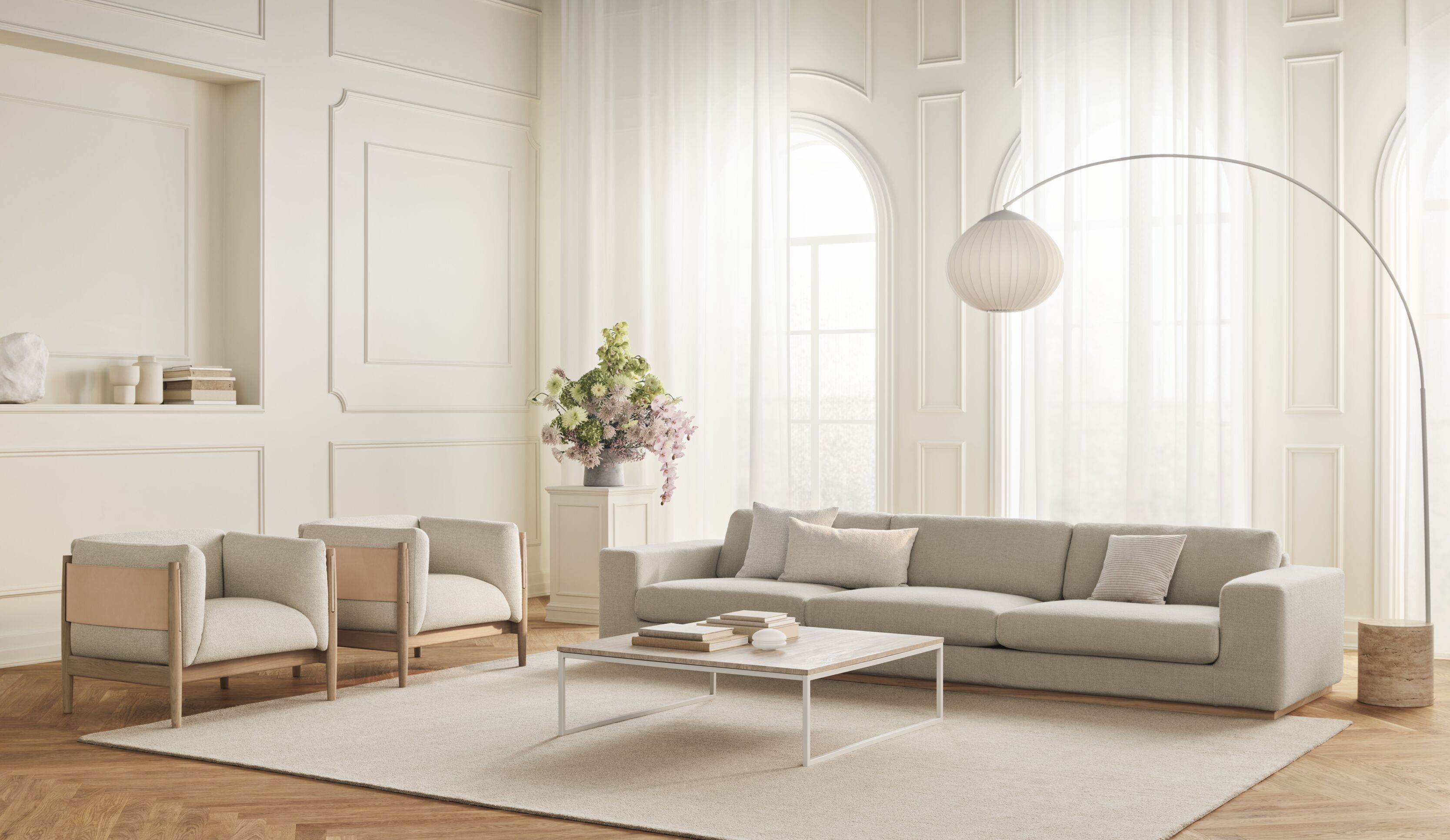 Tauch -Sessel natürliches Leder mit einer dunklen Basis