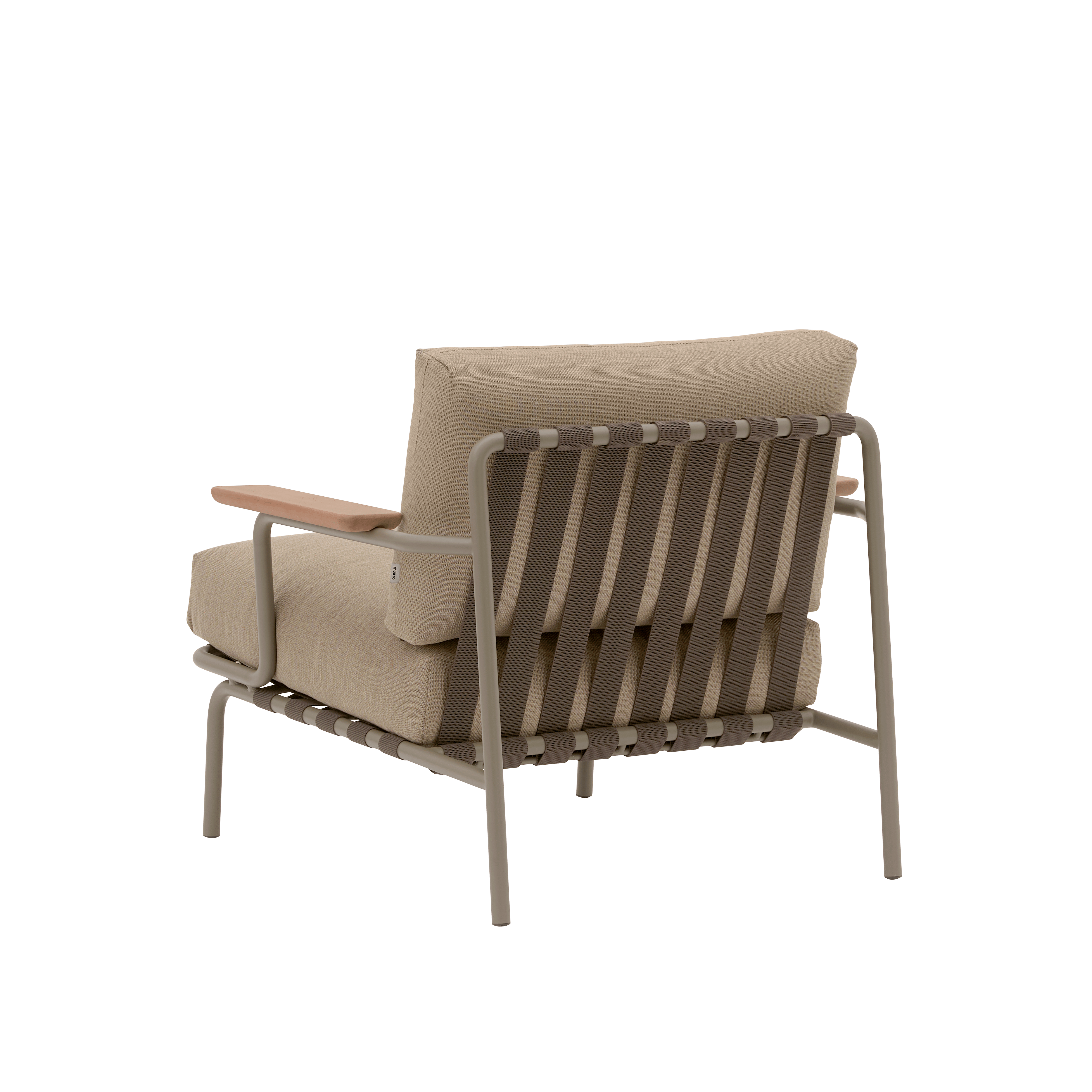 Buitenfauteuil SETTLE bruin met taupe basis