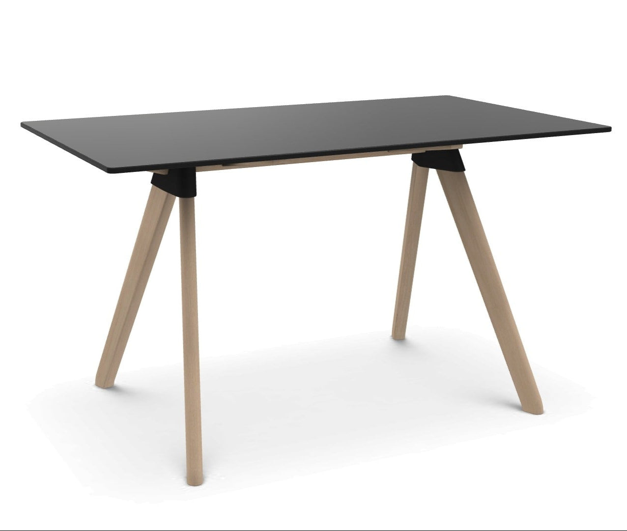 BUTCH Tafel - THE WILD BUNCH zwarte blad met beuken basis