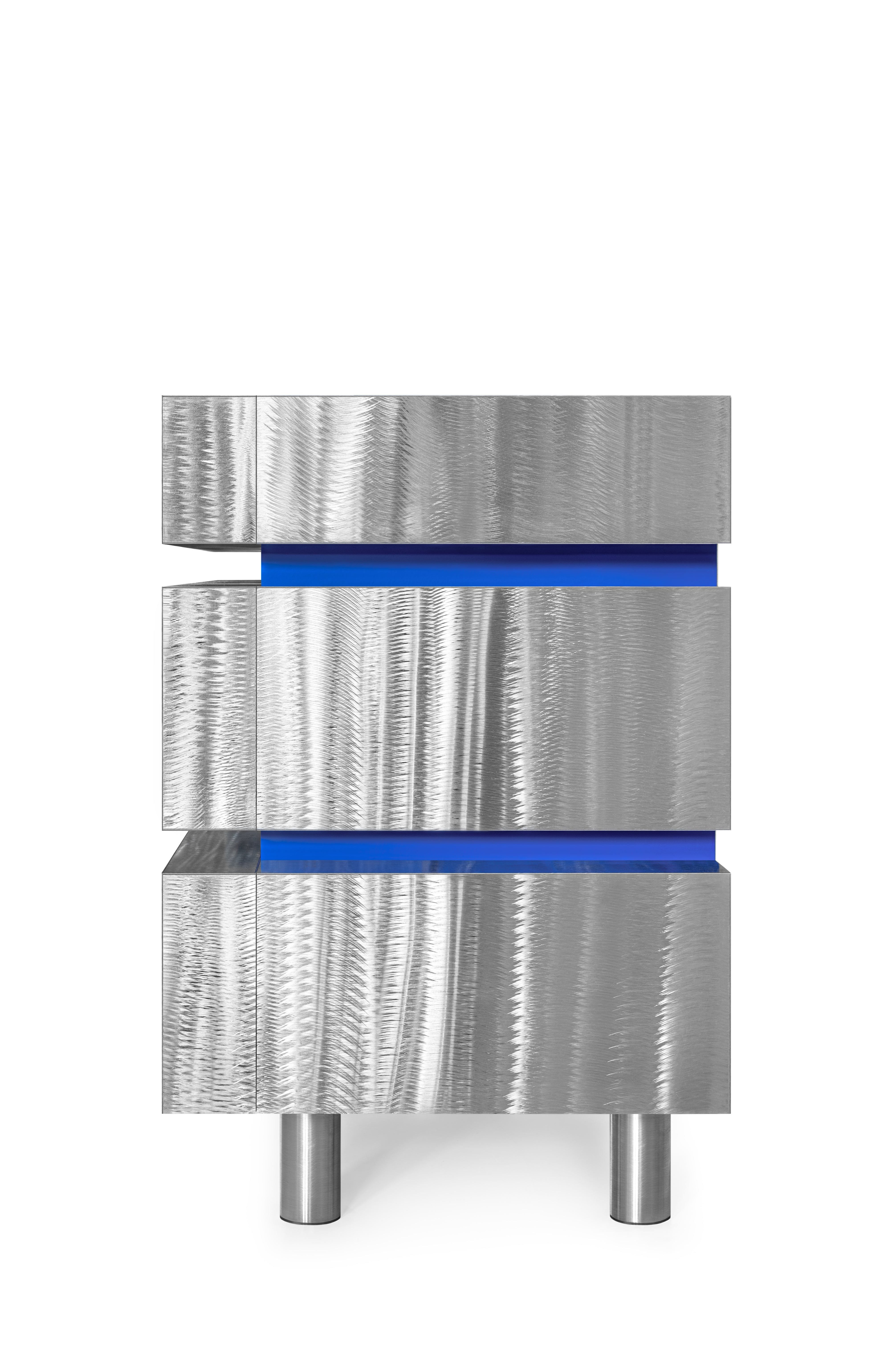 GERRIT CS1 Chest of Drawers - LIMITED EDITION steel with cobalt