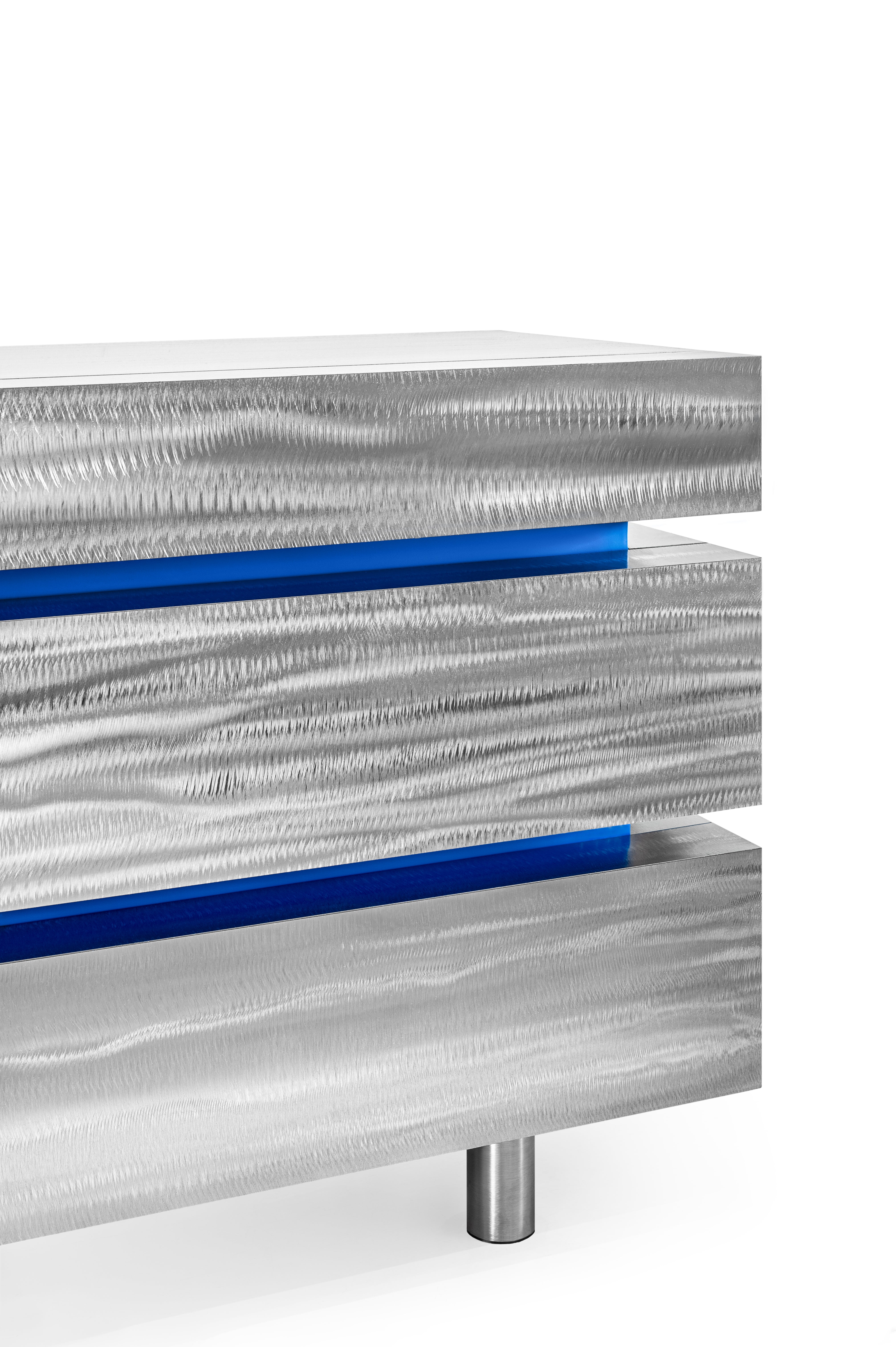 GERRIT CS1 Chest of Drawers - LIMITED EDITION steel with cobalt