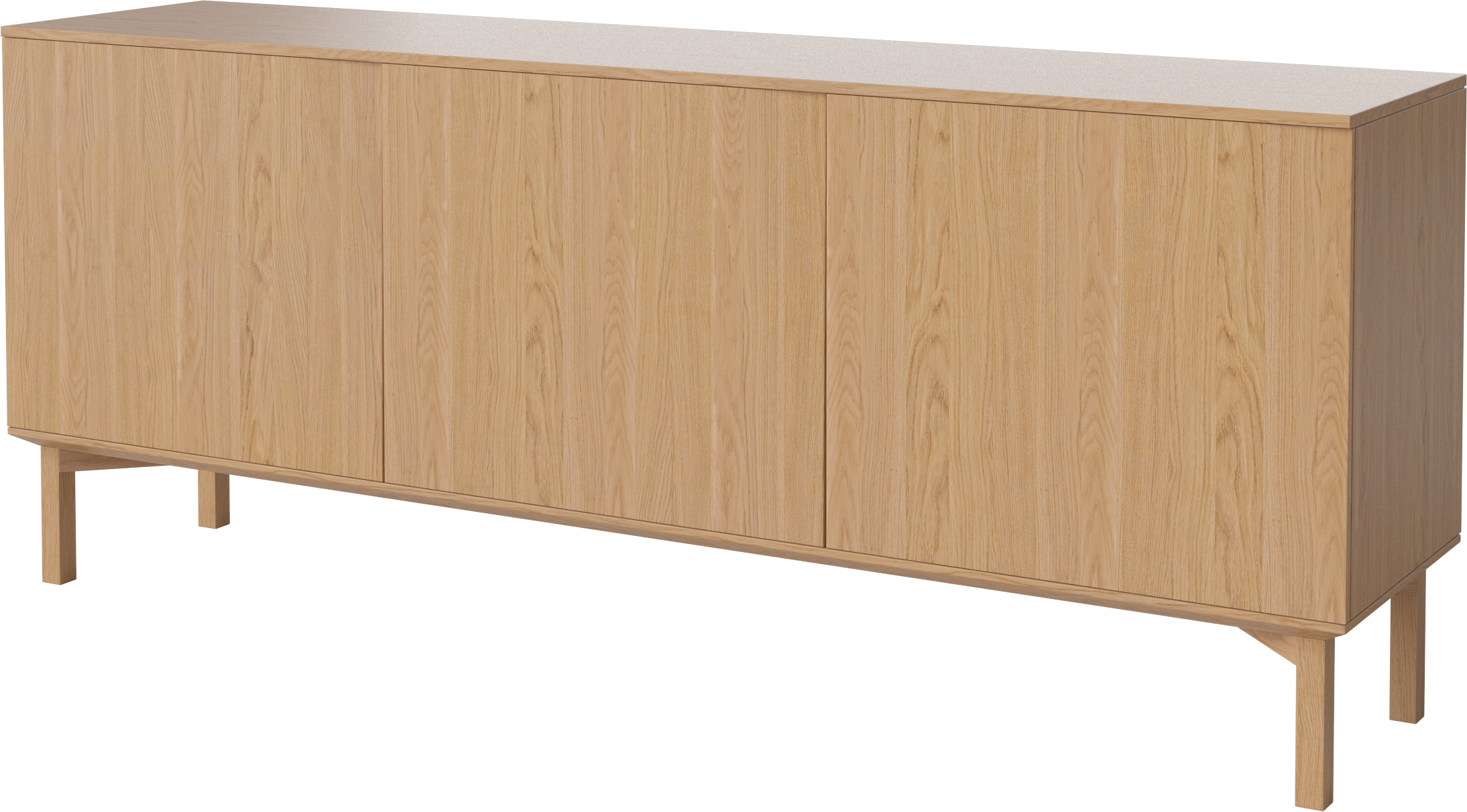 Stille Sideboard -Eichenholz mit einer hölzernen Basis