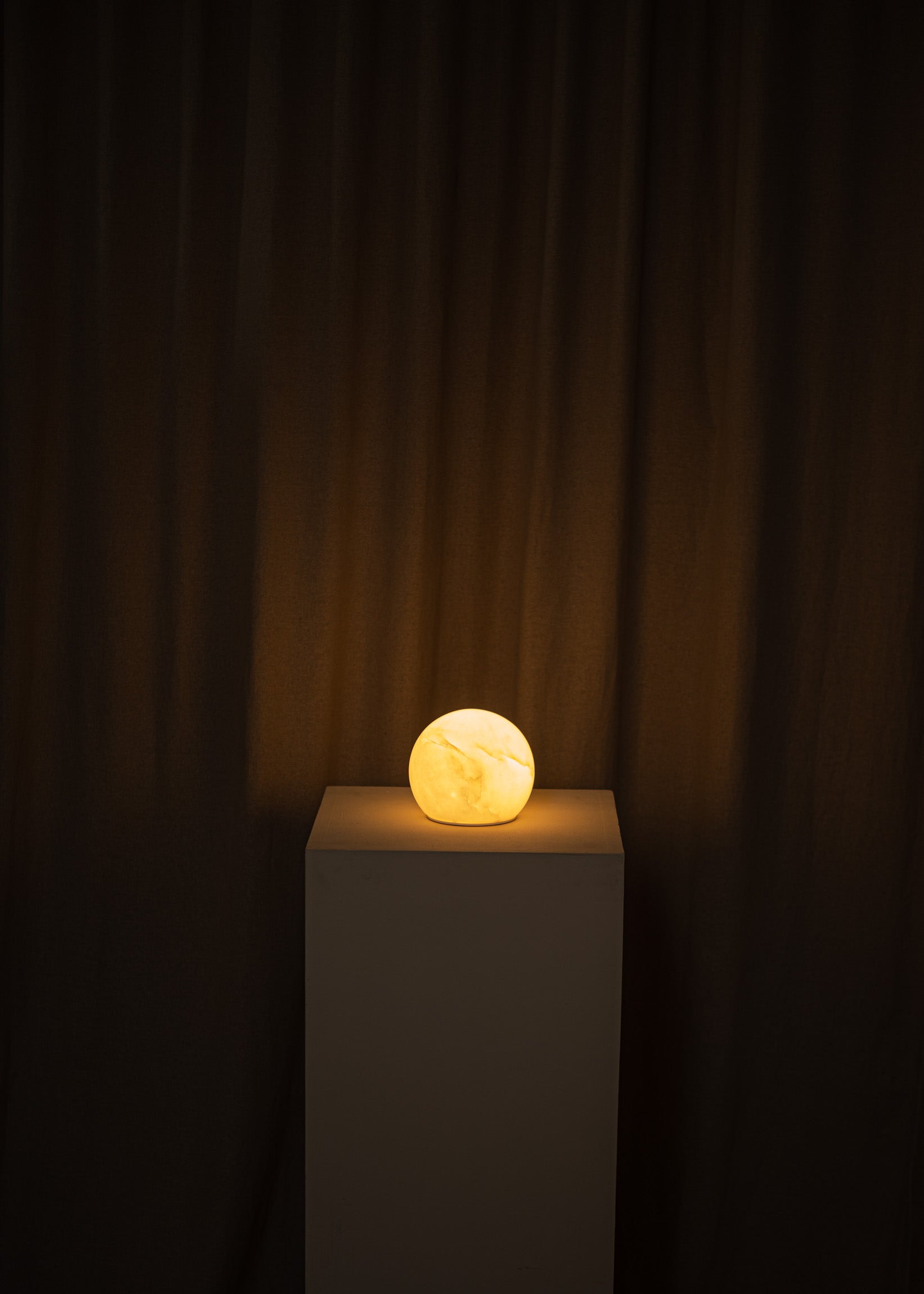 Draagbare lamp AUGURISTO witte alabaster