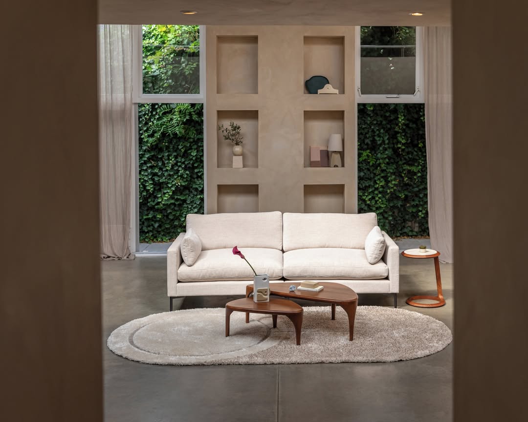 Zestaw stolików kawowych ISLA fornir orzechowy