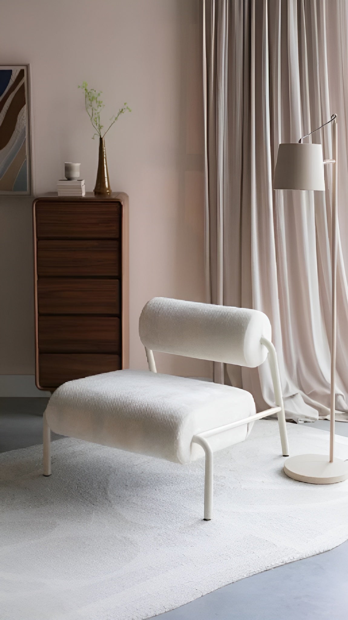 Fauteuil LEKIMA lichtbeige