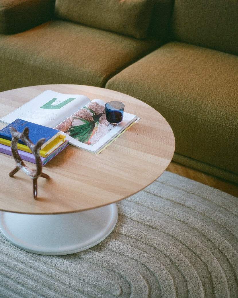 Salontafel SOFT eikenhout met lichtgrijze basis