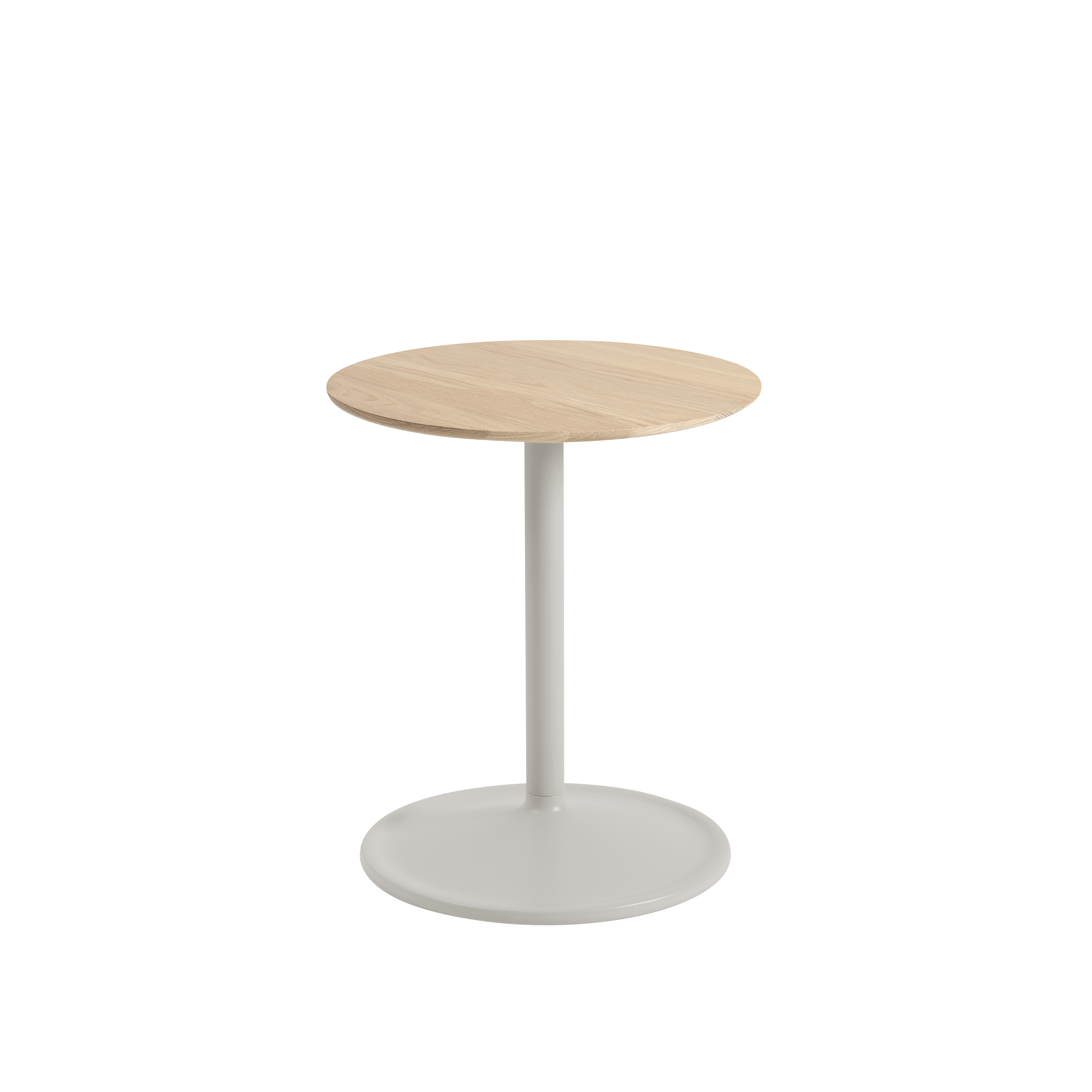 Zijtafel SOFT eikenhout met lichtgrijze basis