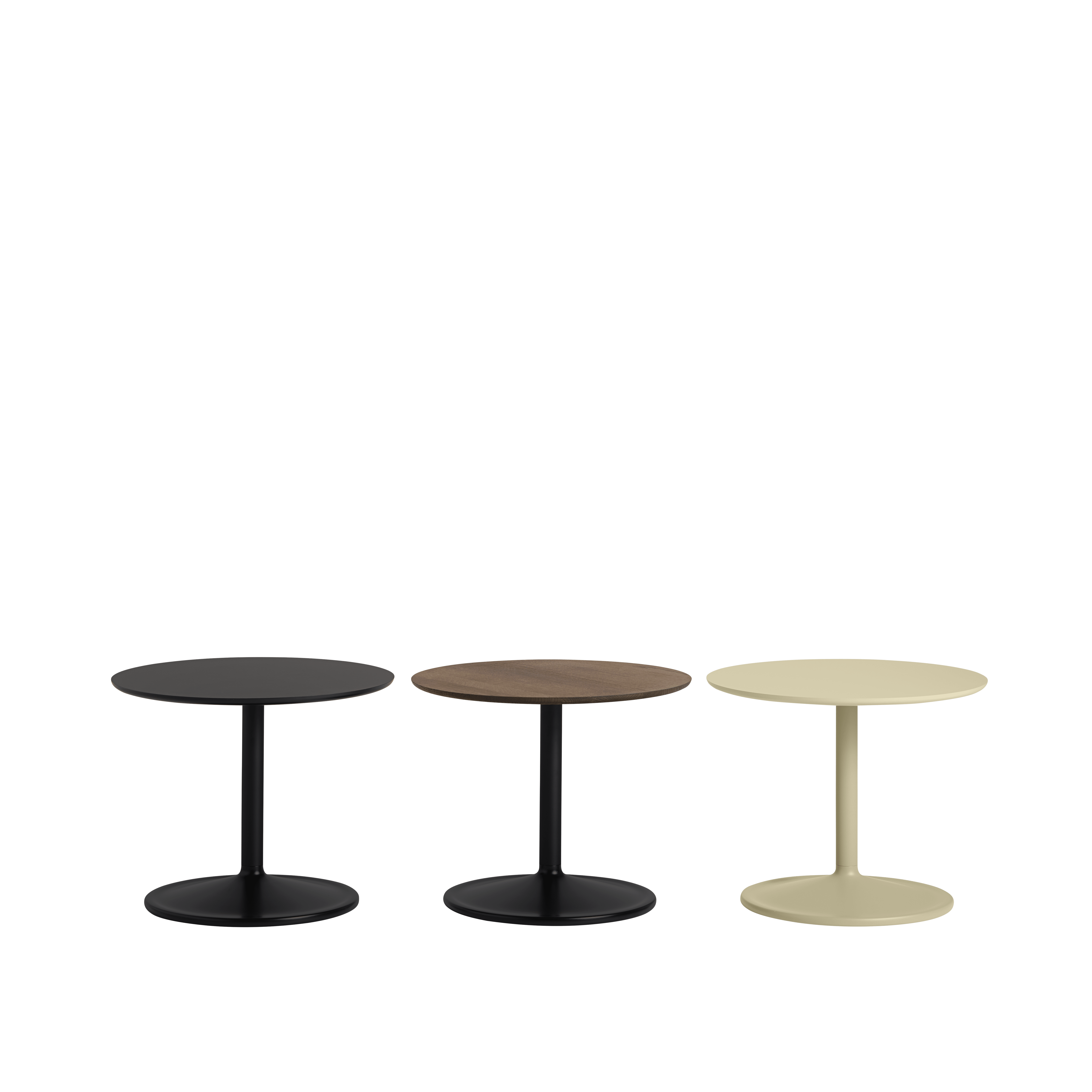Zijtafel SOFT donker eikenhout met zwarte basis