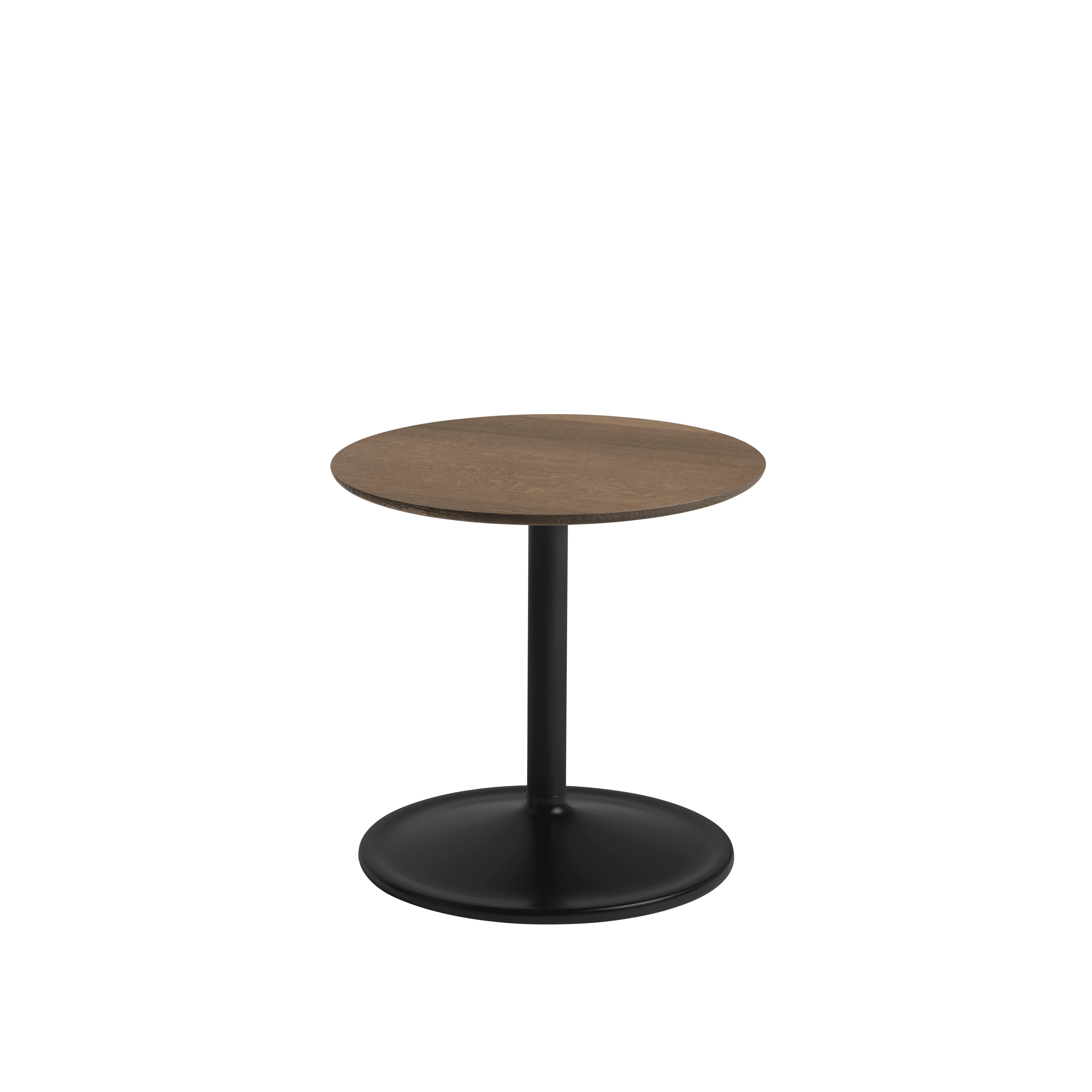 Zijtafel SOFT donker eikenhout met zwarte basis