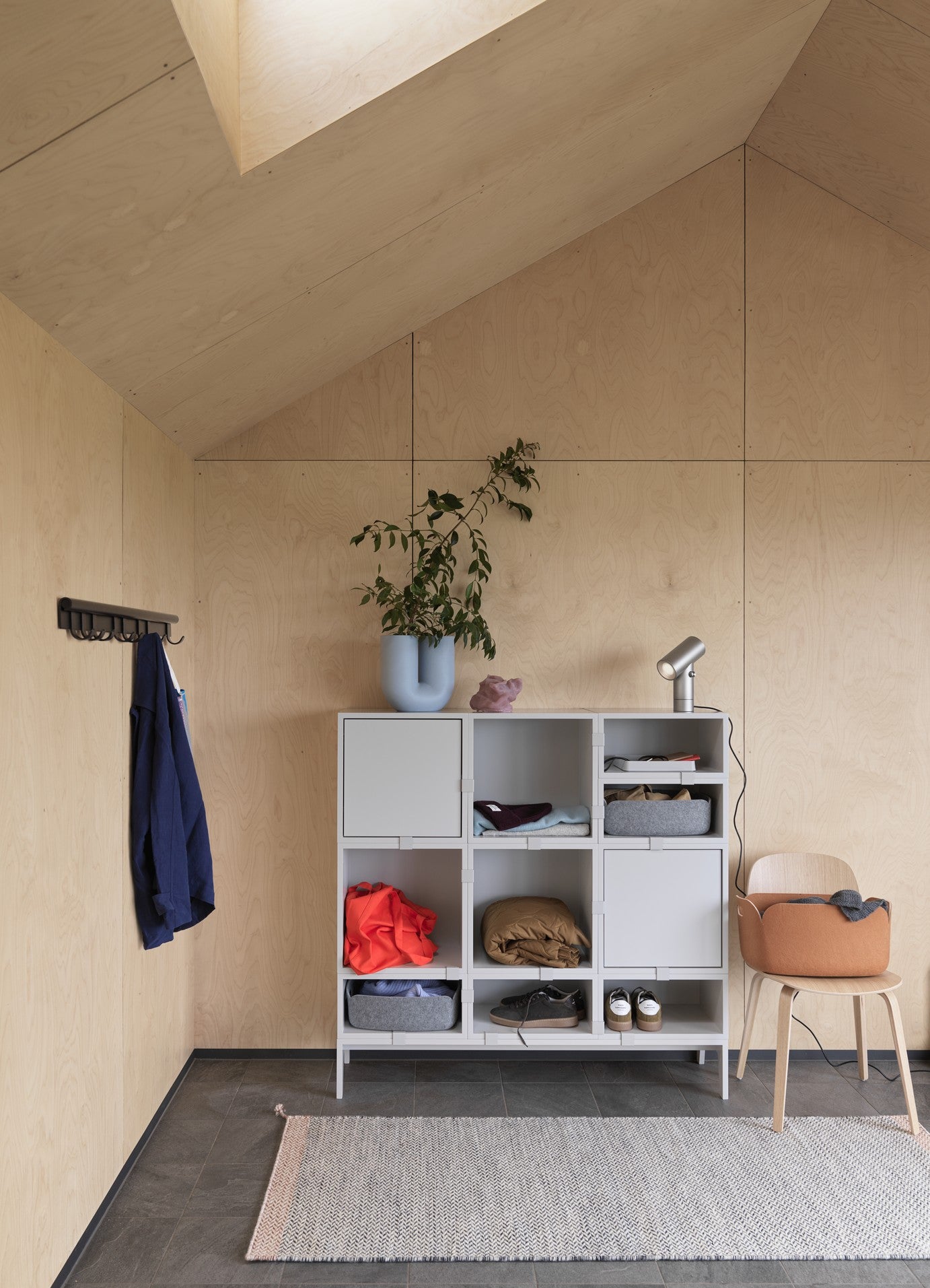 Vloerkleed PLY zwart-wit