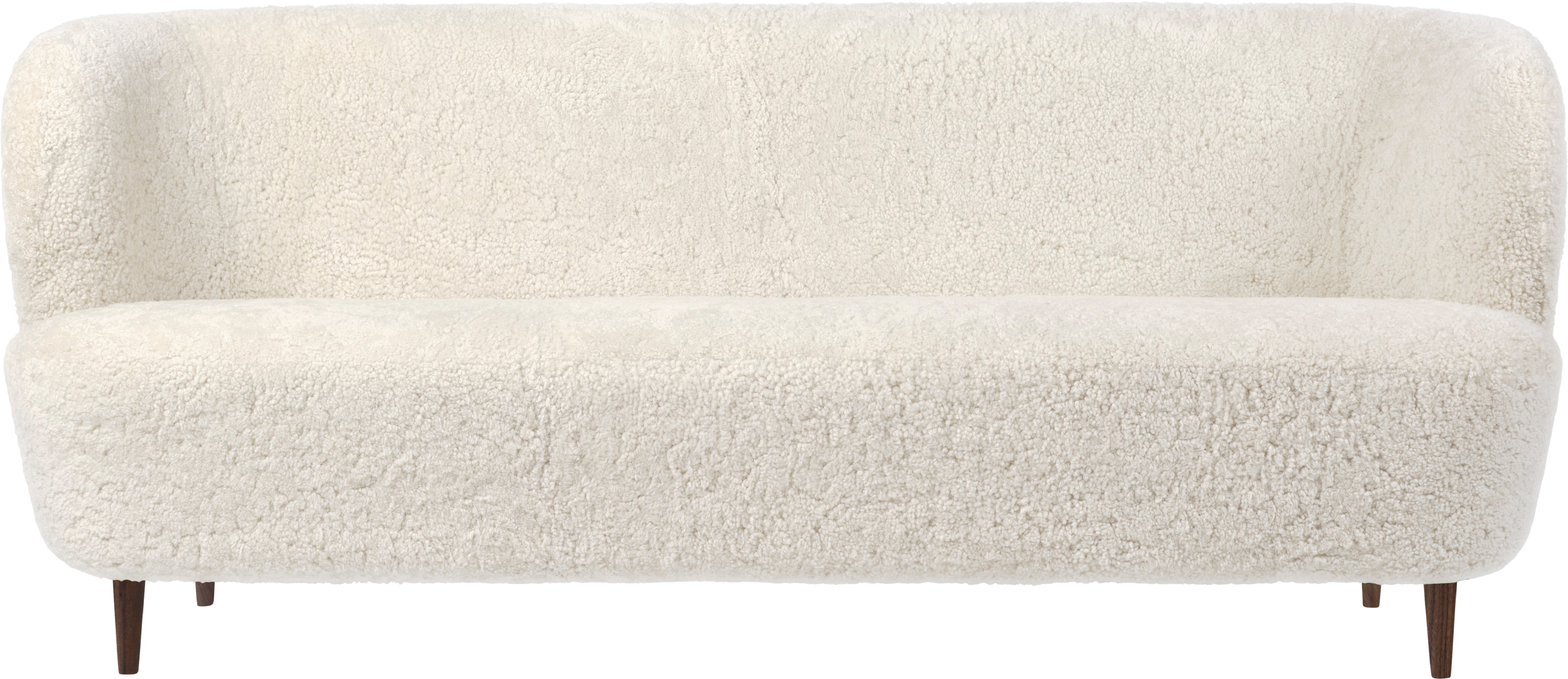 STAY upholstered sofa with walnut base