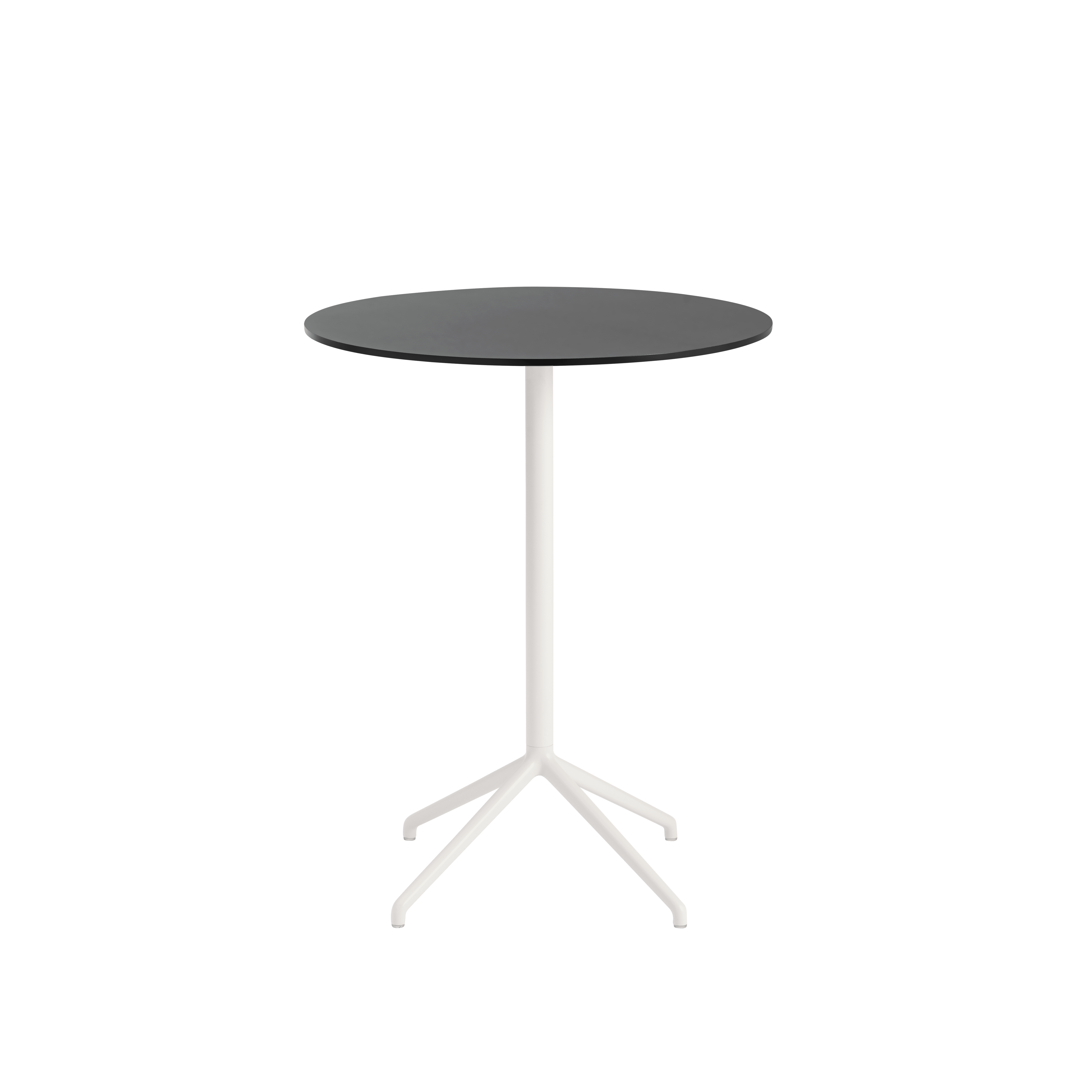 Ronde bar tafel STILL met zwart blad en gebroken witte basis