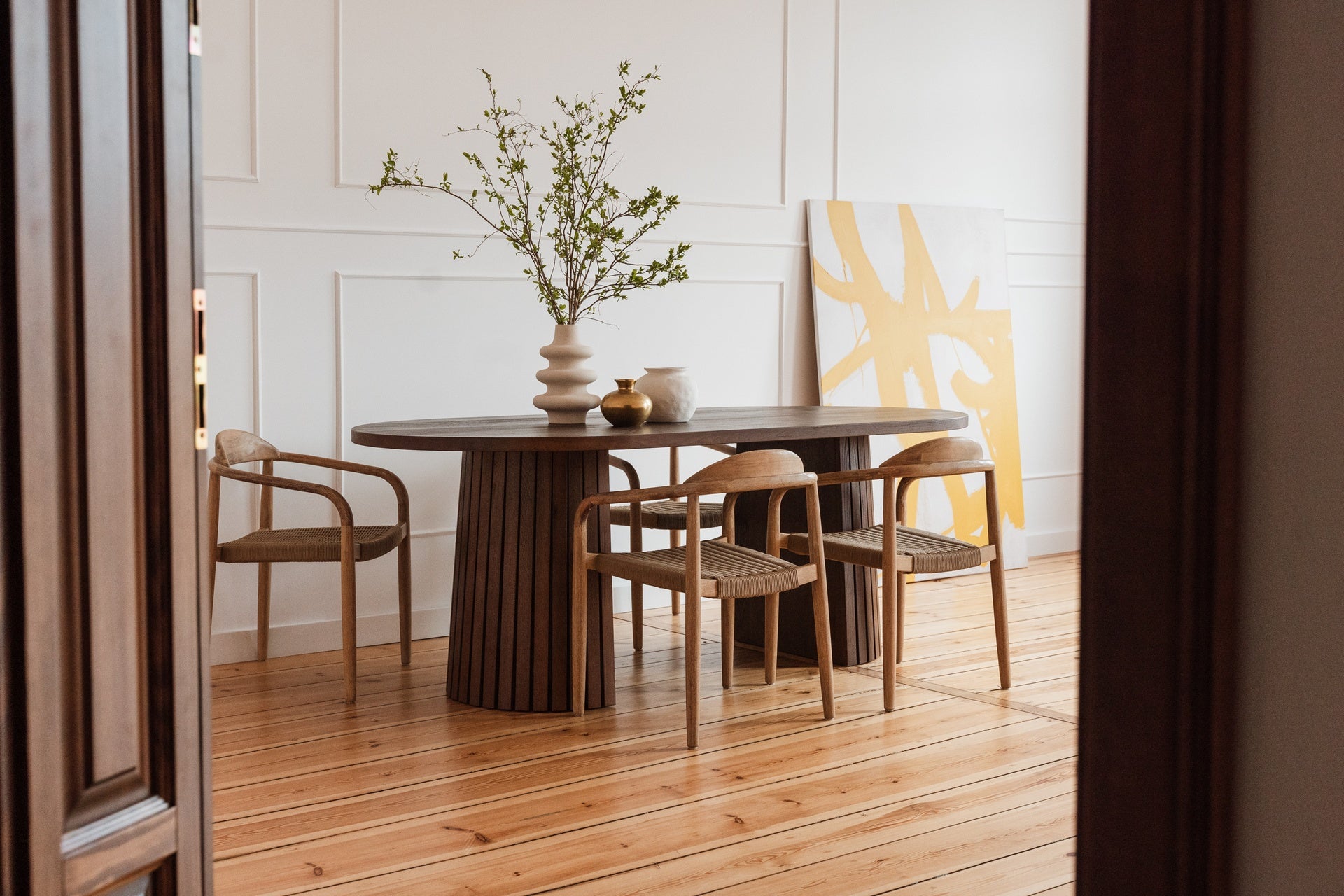 Ovale tafel IGGY van eikenhout