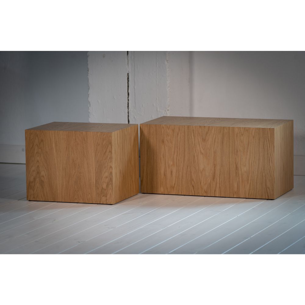 Couchtisch FIRKANT schwarz Eichenfurnier