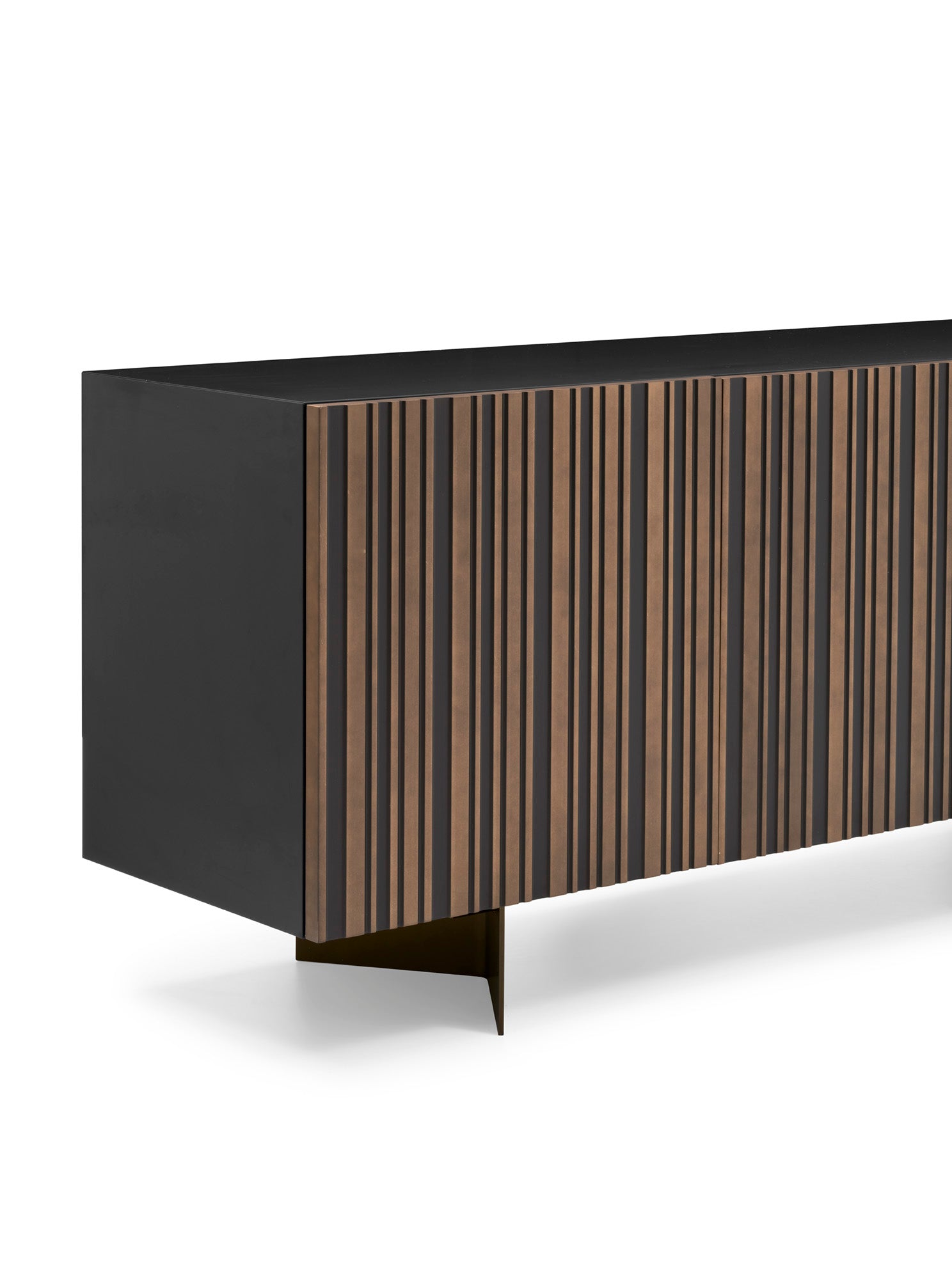 STRIPES chest of drawers black with brown