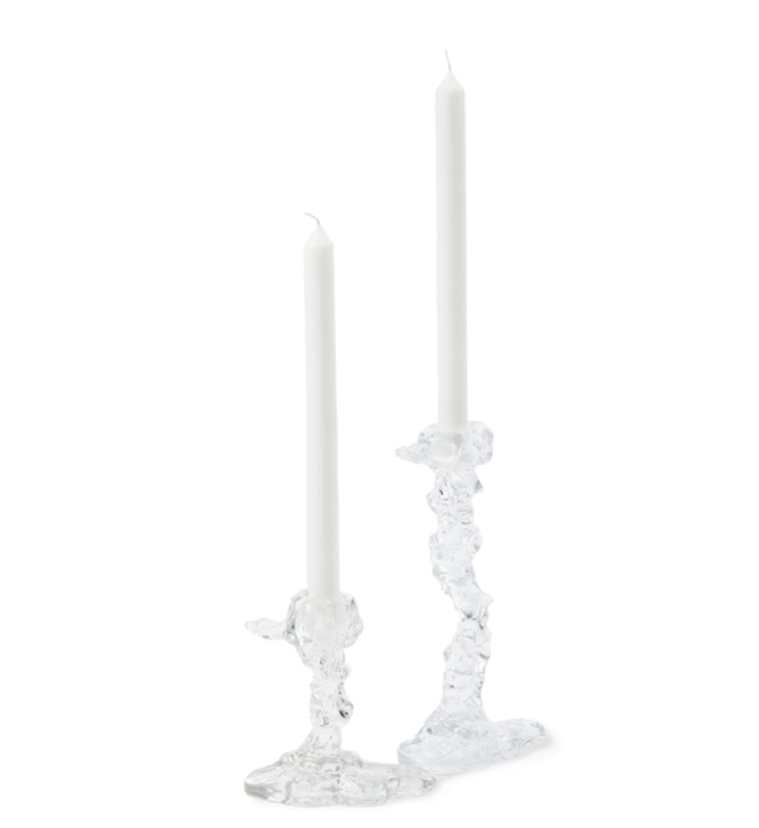 GLASS DRIP transparent candle holder