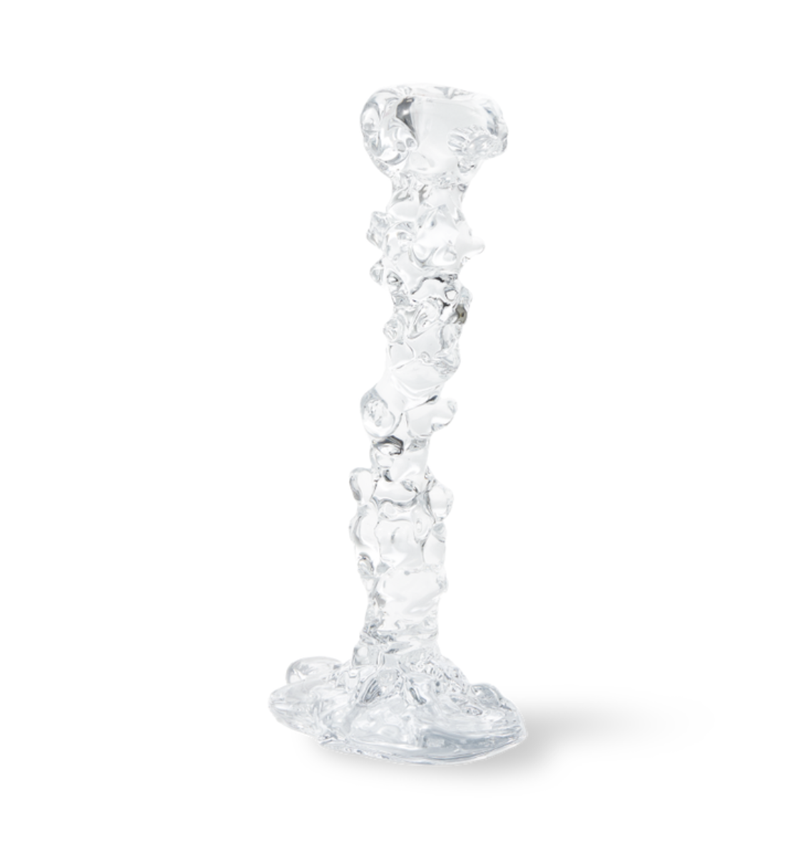GLASS DRIP transparent candle holder