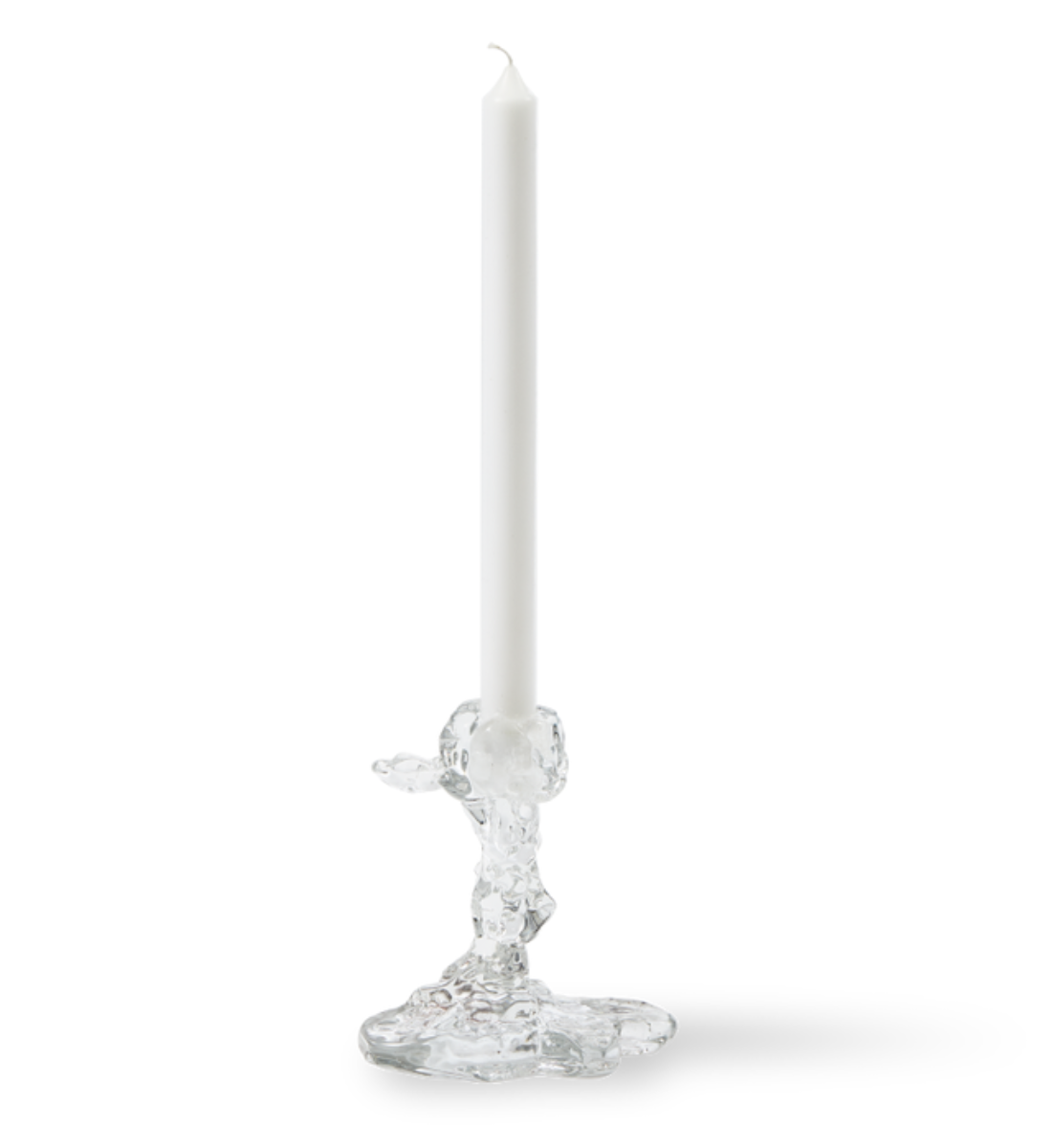 GLASS DRIP transparent candle holder
