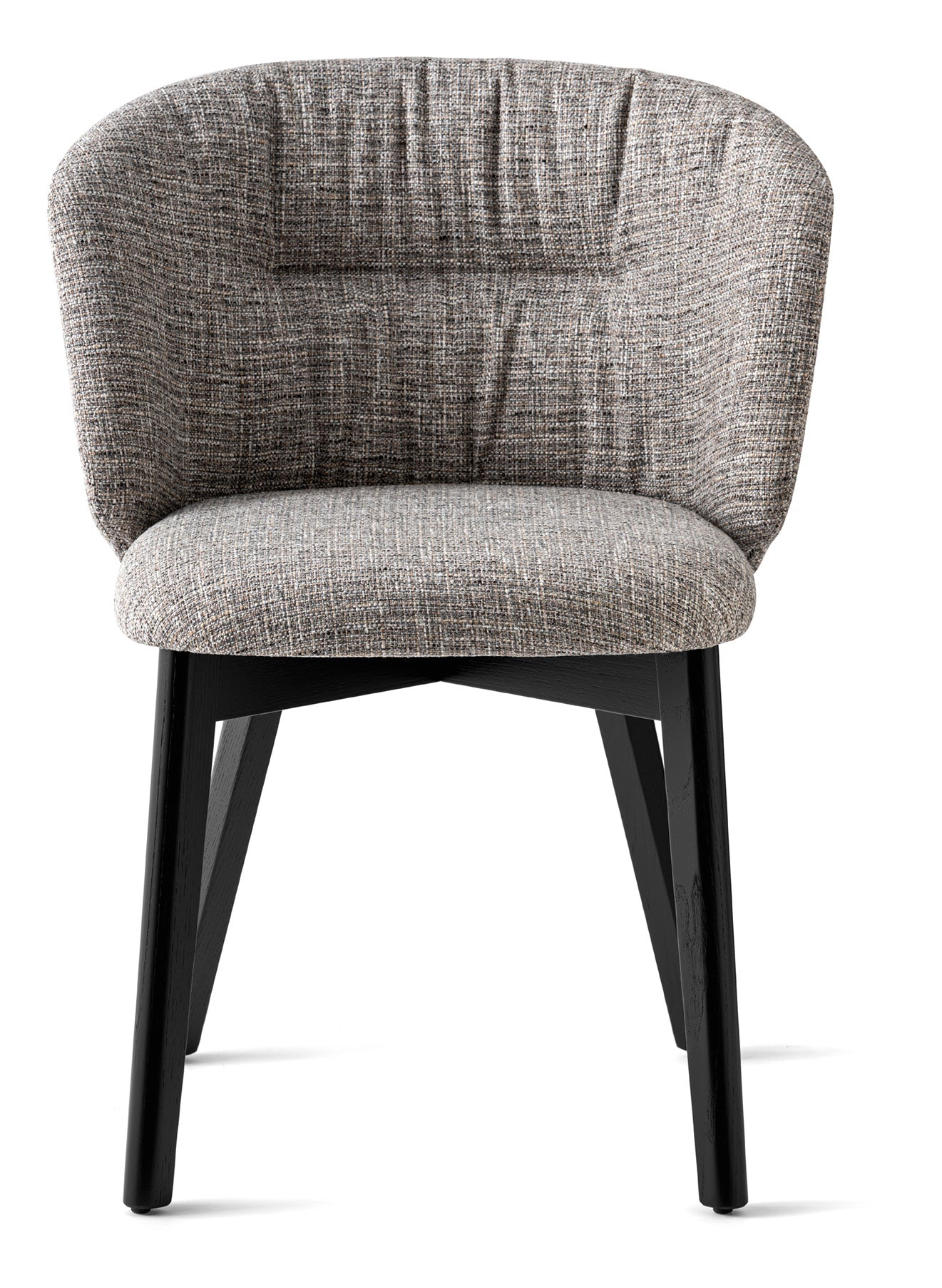 Upholstered SWEEL Chair with Black Wooden Base