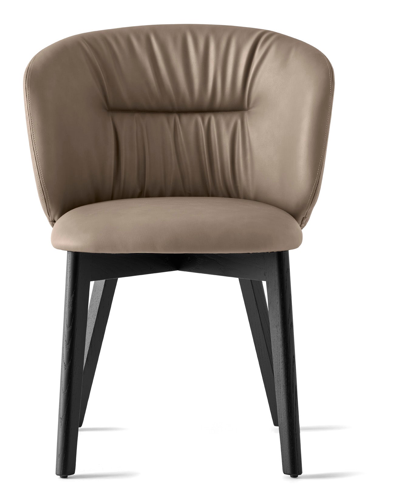 Upholstered SWEEL Chair with Black Wooden Base