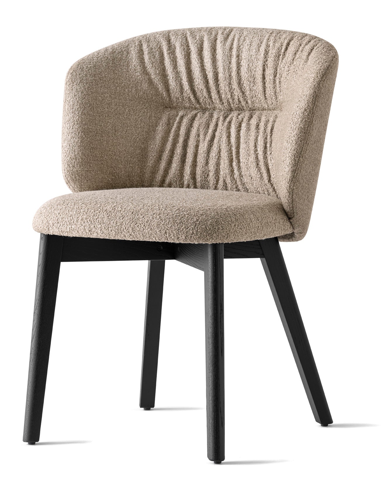 Upholstered SWEEL Chair with Black Wooden Base