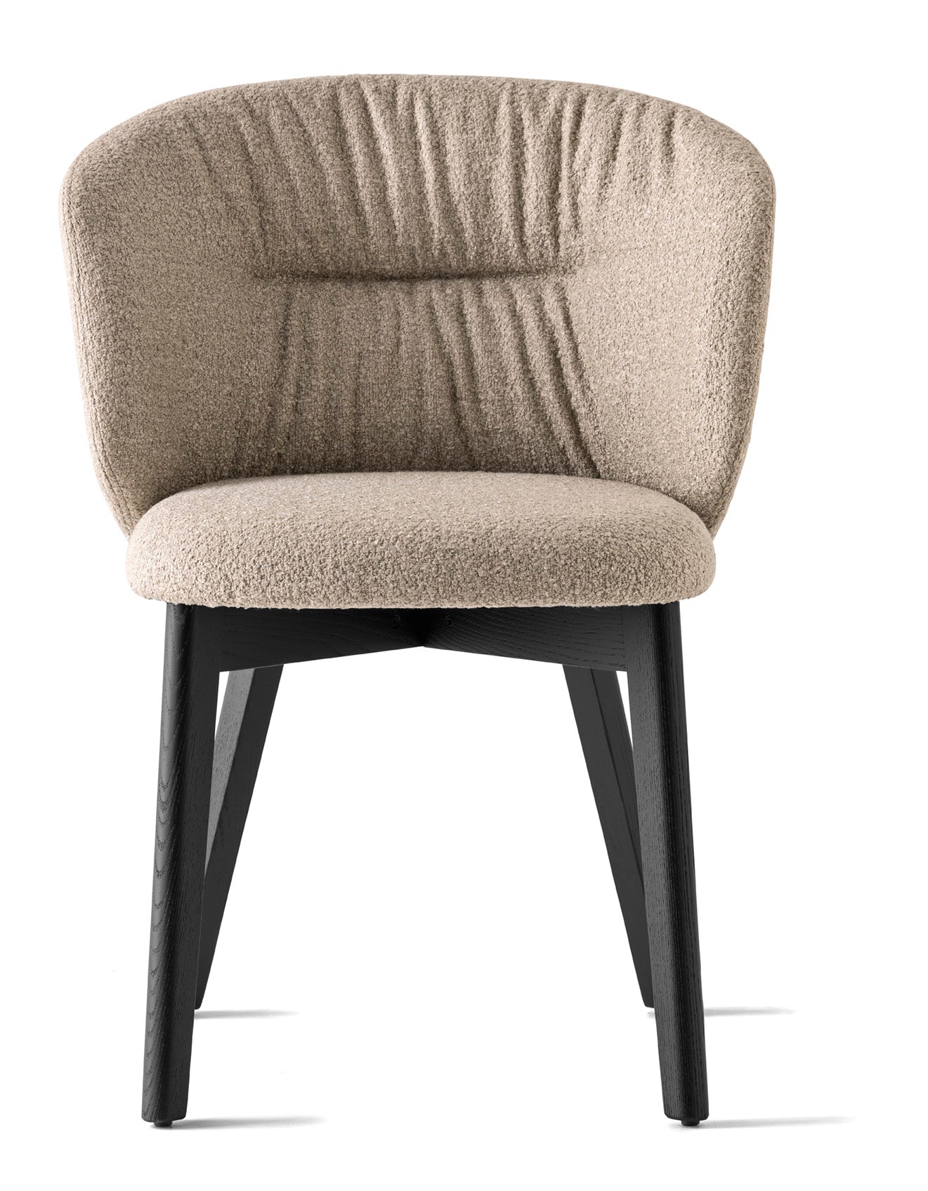 Upholstered SWEEL Chair with Black Wooden Base
