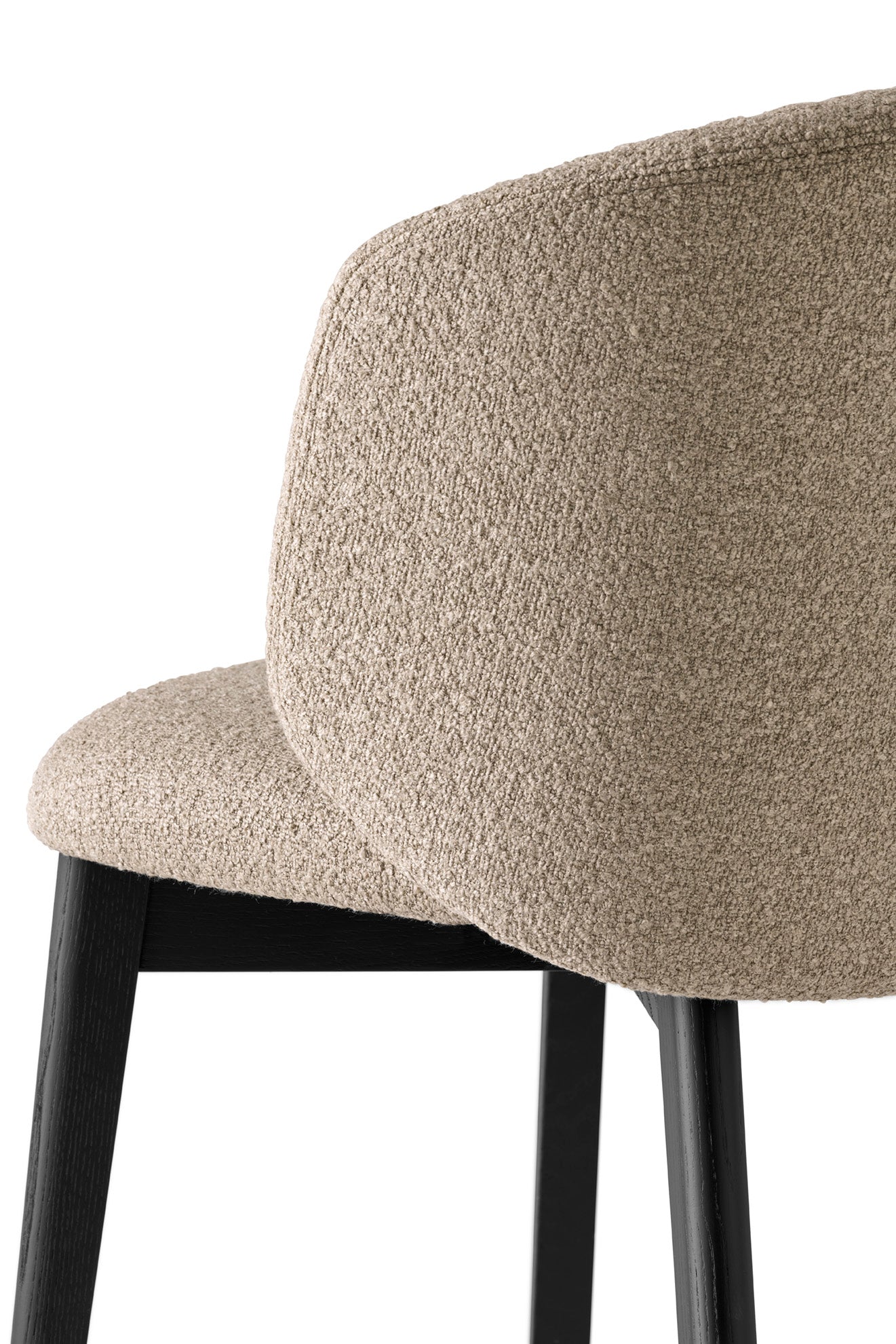 Upholstered SWEEL Chair with Black Wooden Base