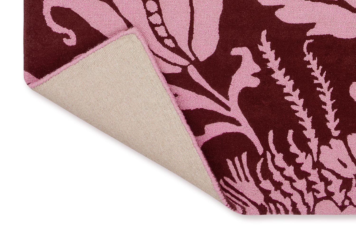 BAROQUE burgundy-pink rug