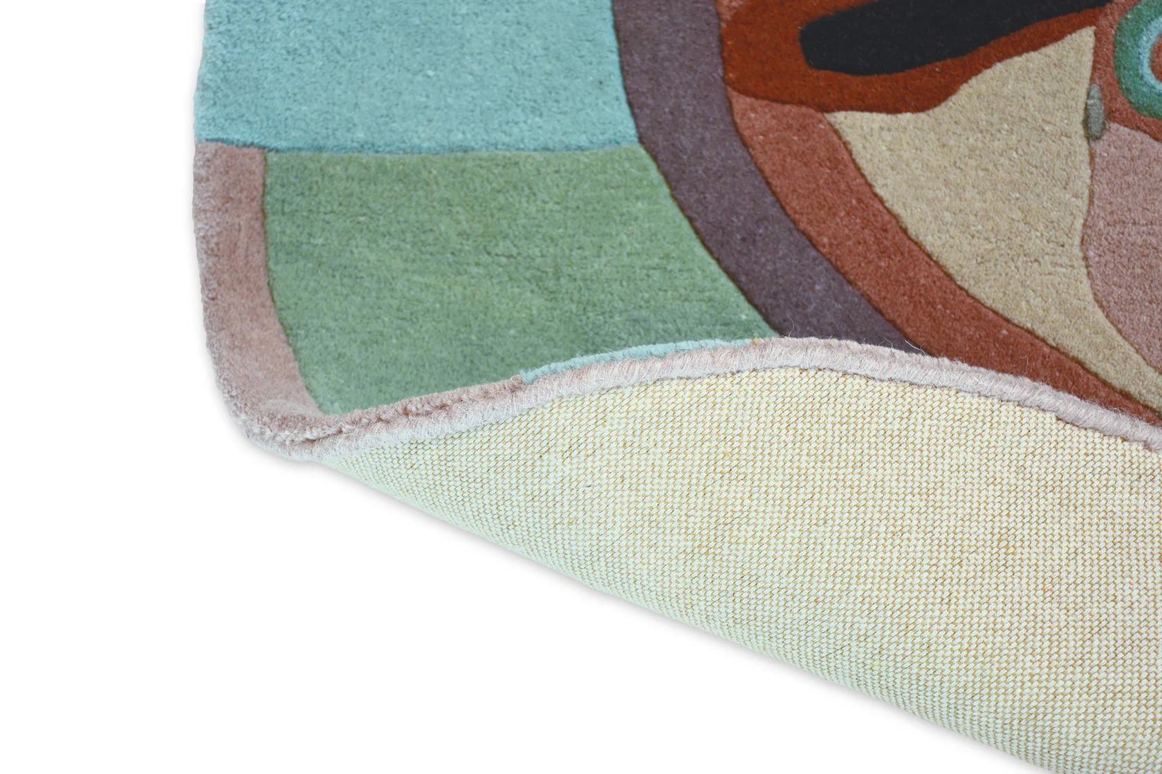 Round rug Zodiac Capricorn mint-beige