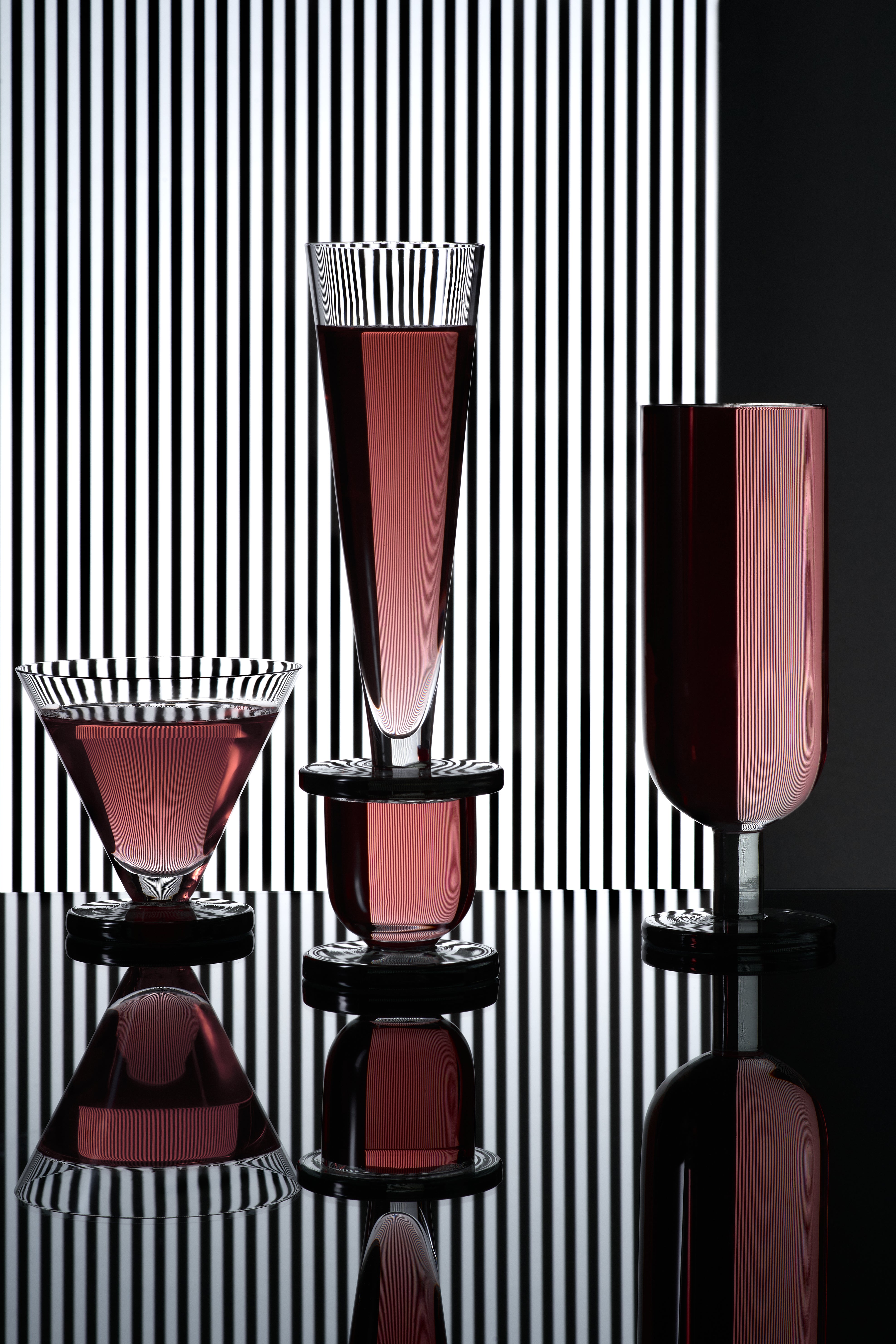 Set champagneglazen PUCK FLUTE van glas