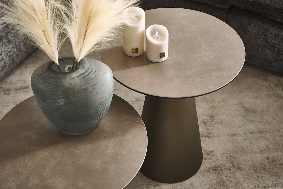 Bruine FUNGHI salontafel van kwartssteen