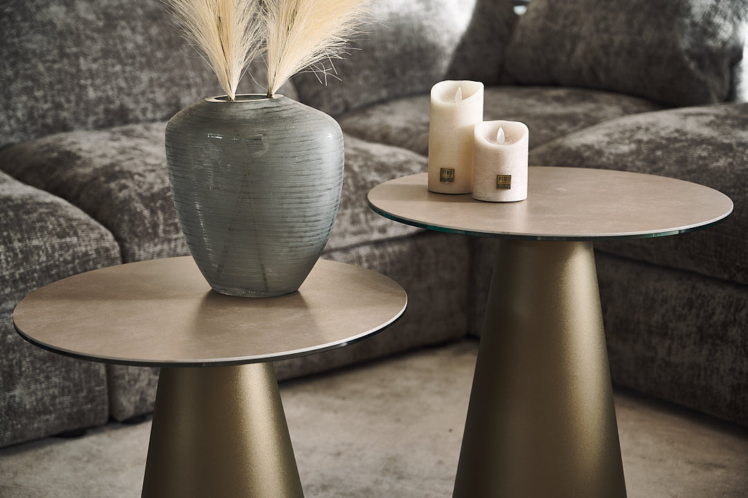 Bruine FUNGHI salontafel van kwartssteen